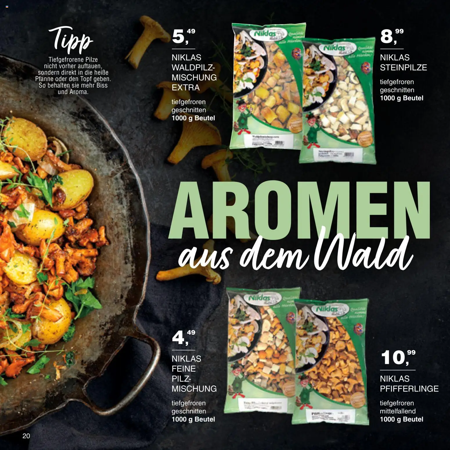 Handelshof Wildkatalog – gültig ab 15.10.2026 | Seite: 20 | Produkte: Pfifferlinge