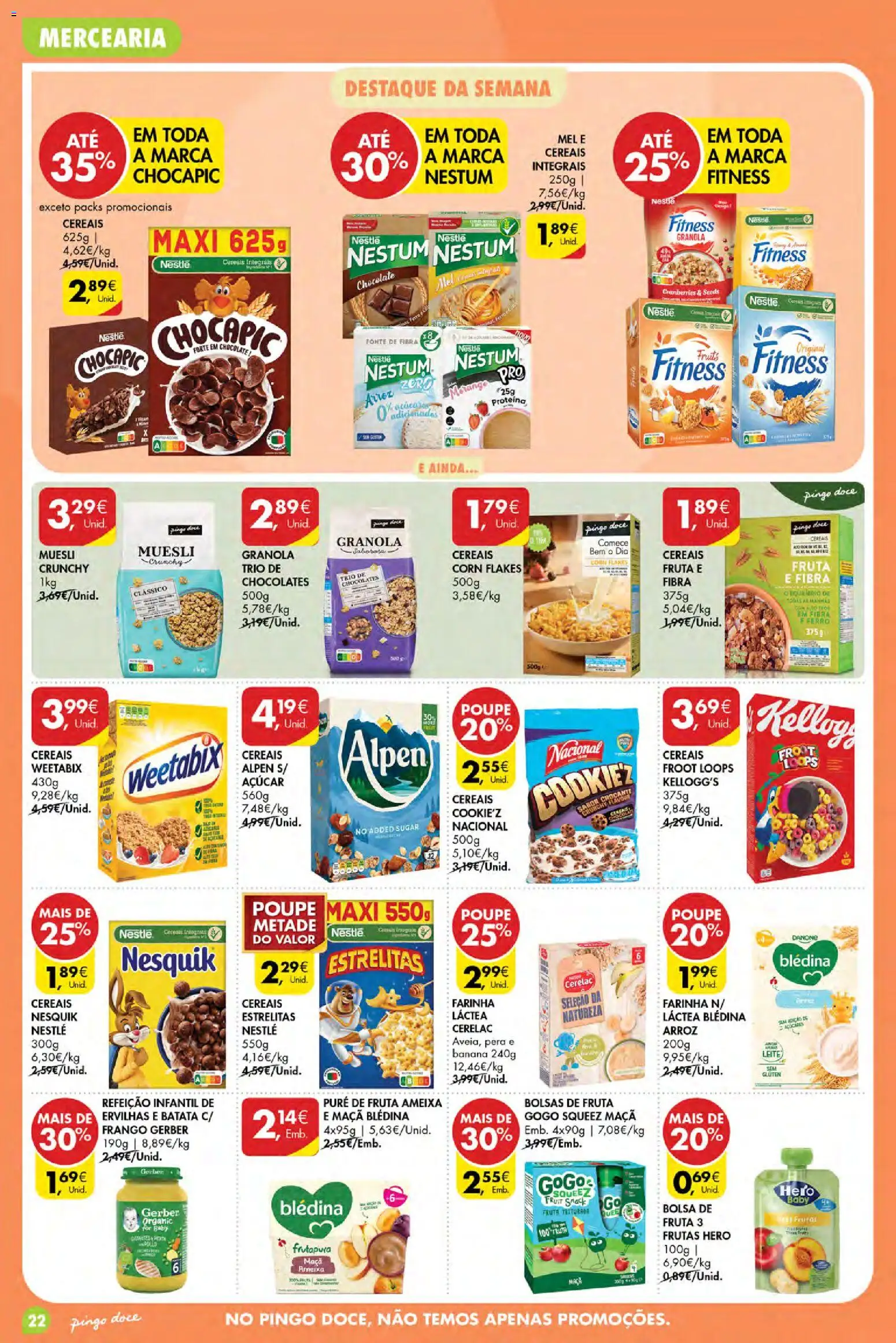 Pingo Doce Poupe Esta Semana Açores │ válido de 02/07/2026 | Página: 22 | Produtos: Banana, Ferro, Nestlé, Chocolate