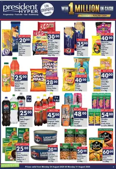 President Hyper specials catalogue – valid from 24/08/2026 | Page: 3 | Products: Baked beans, Light, Cream, Lemon