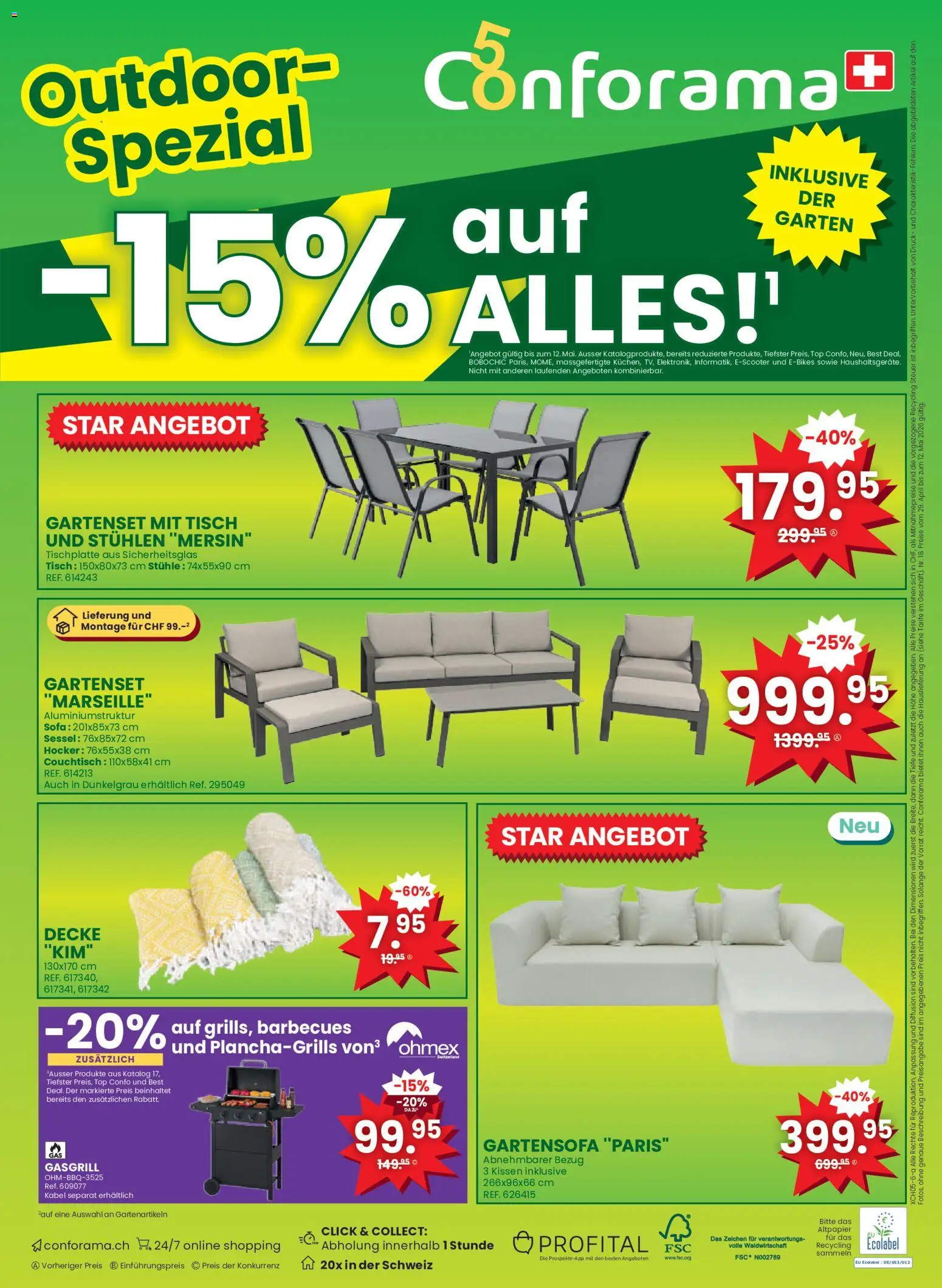 Conforama aktionen – gültig ab 29.04.2026 | Seite: 24 | Produkte: Tisch, Hocker, Kissen, Decke
