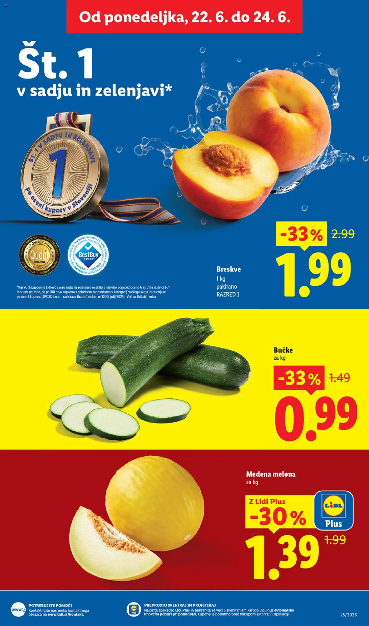 Novi Lidl katalog ponudbe – veljaven od 18.06.2026 | Stran: 43 | Izdelki: Melona, Sadje