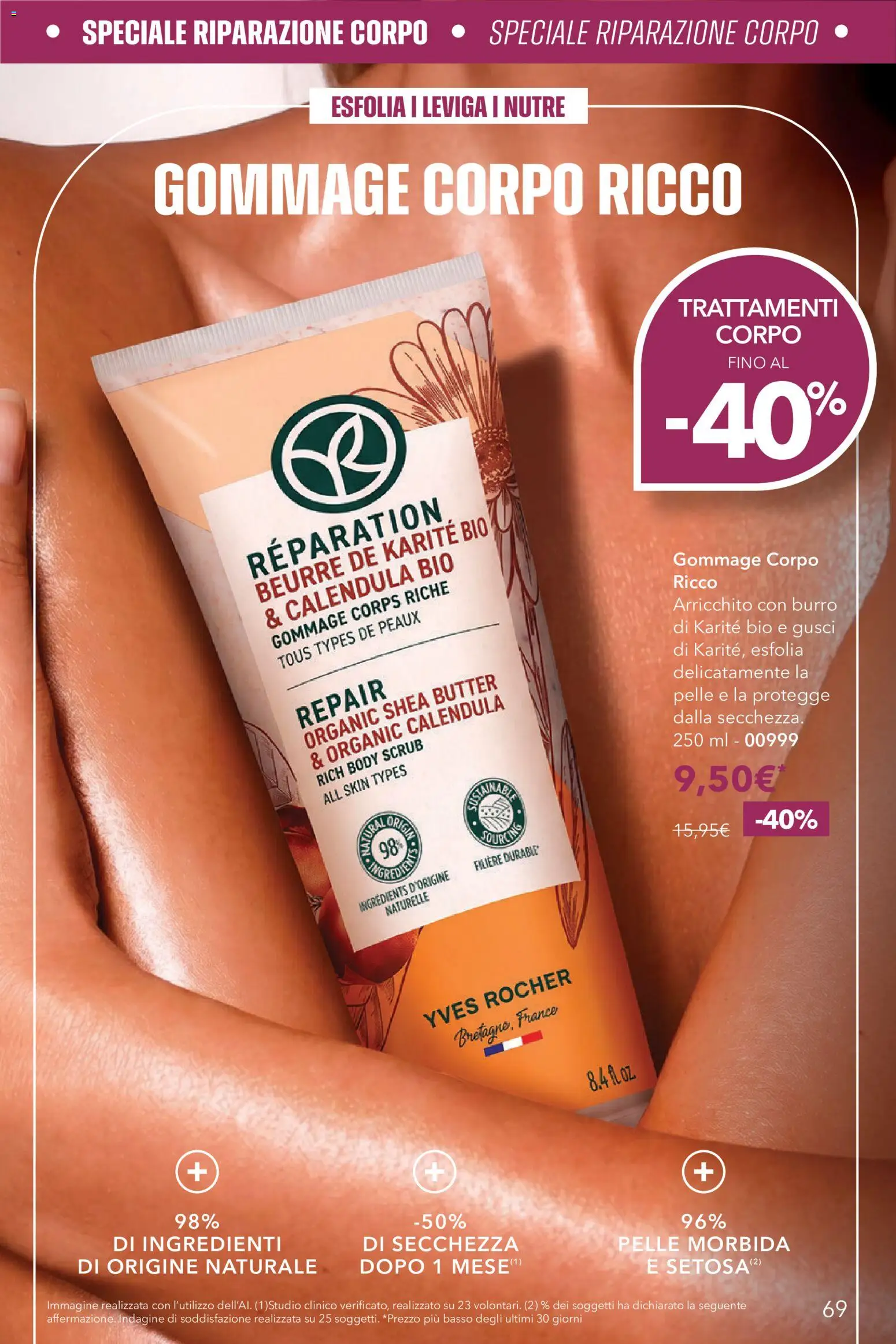 Volantino Yves Rocher del 20/10/2026 | Pagina: 69 | Prodotti: Scrub, Burro, Ingredienti, Basso