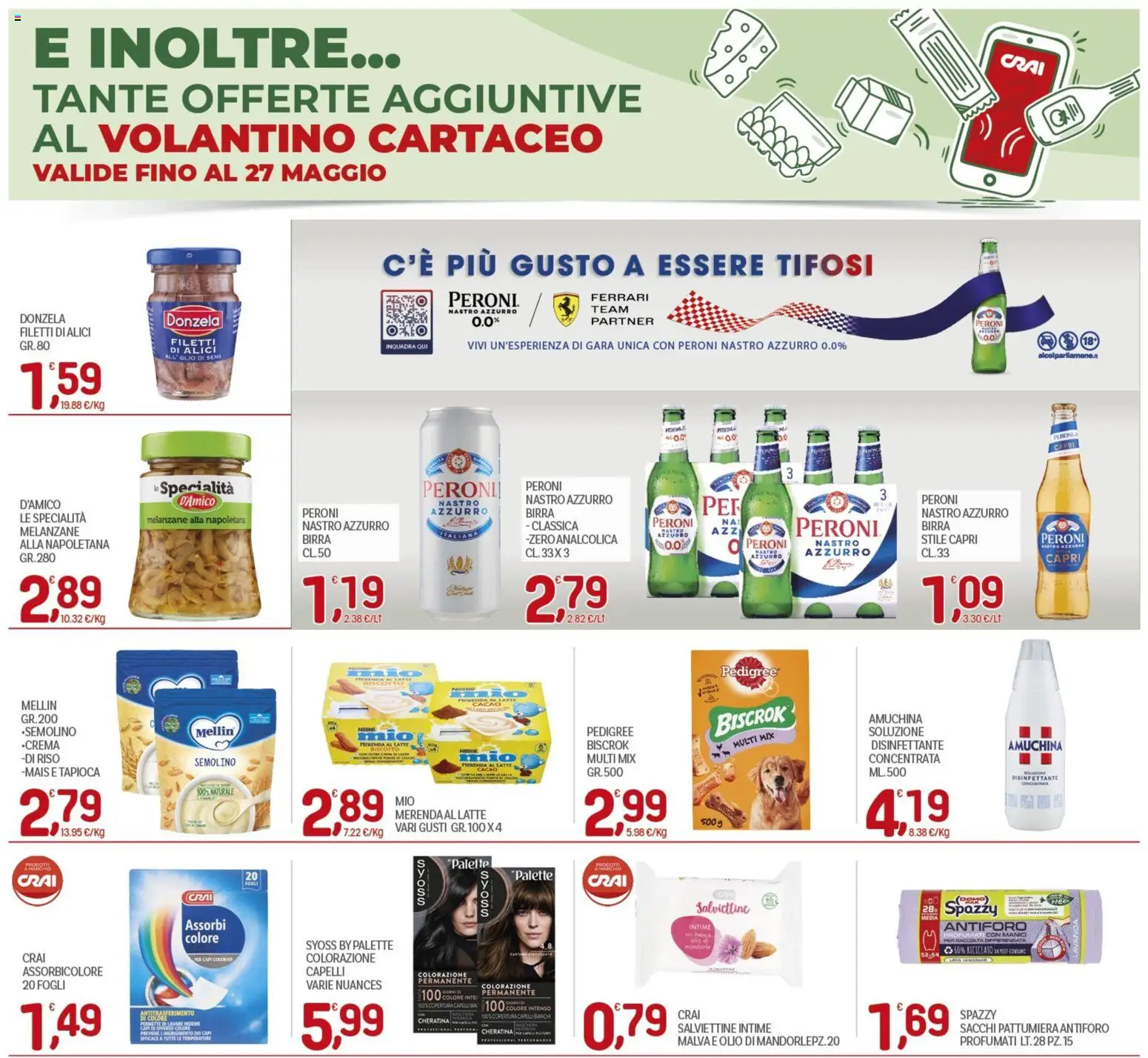 Volantino CRAI del 14.05.2026 | Pagina: 23 | Prodotti: Riso, Olio, Mais, Alici