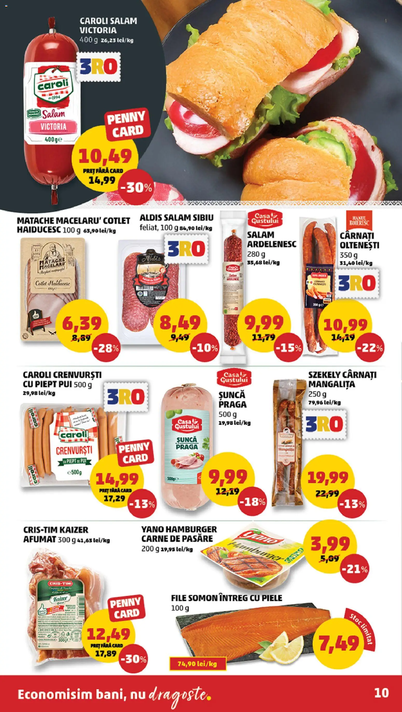 Noul catalog PENNY – valabil de la 12.08.2026 | Pagină: 10 | Produse: Sunca praga, Cotlet, Pui, Șuncă