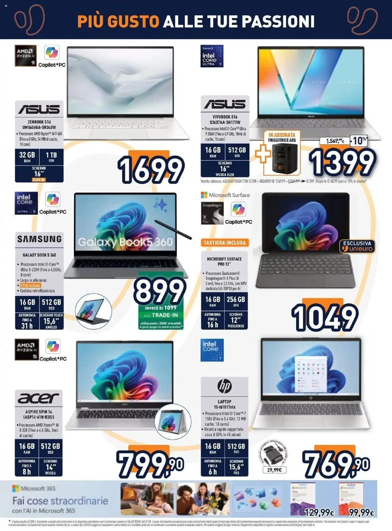 Nuovo Unieuro volantino Più gusto alle tue passioni dal 12/10/2026 > offerte anteprima 🛍️ | Pagina: 13 | Prodotti: Schermo, Samsung Galaxy, Smartphone, Tastiera