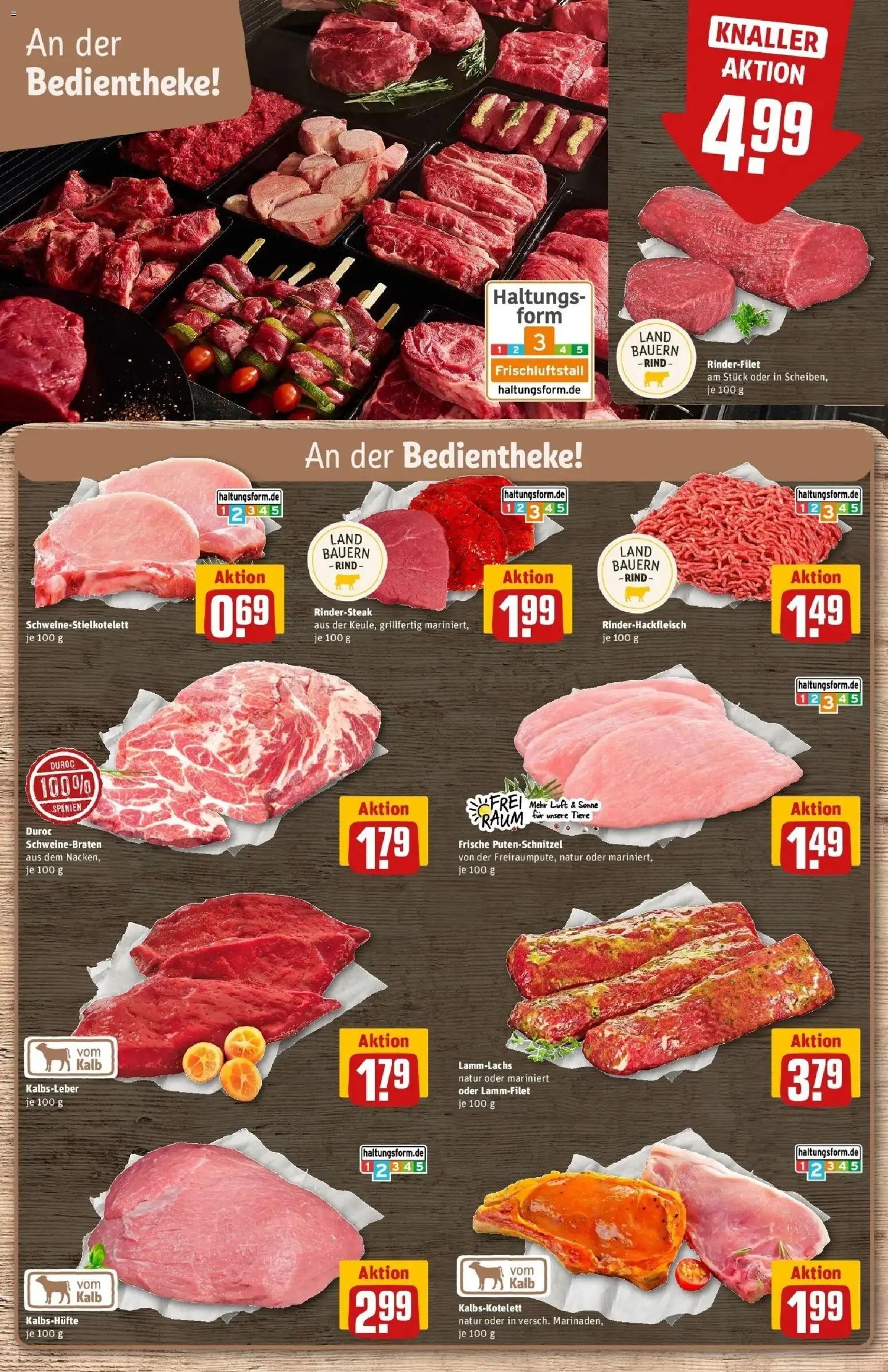 REWE Prospekt ab 31.08.2026 zum Blättern » Angebote | Seite: 10 | Produkte: Rinderfilet, Kalbsleber, Putenschnitzel