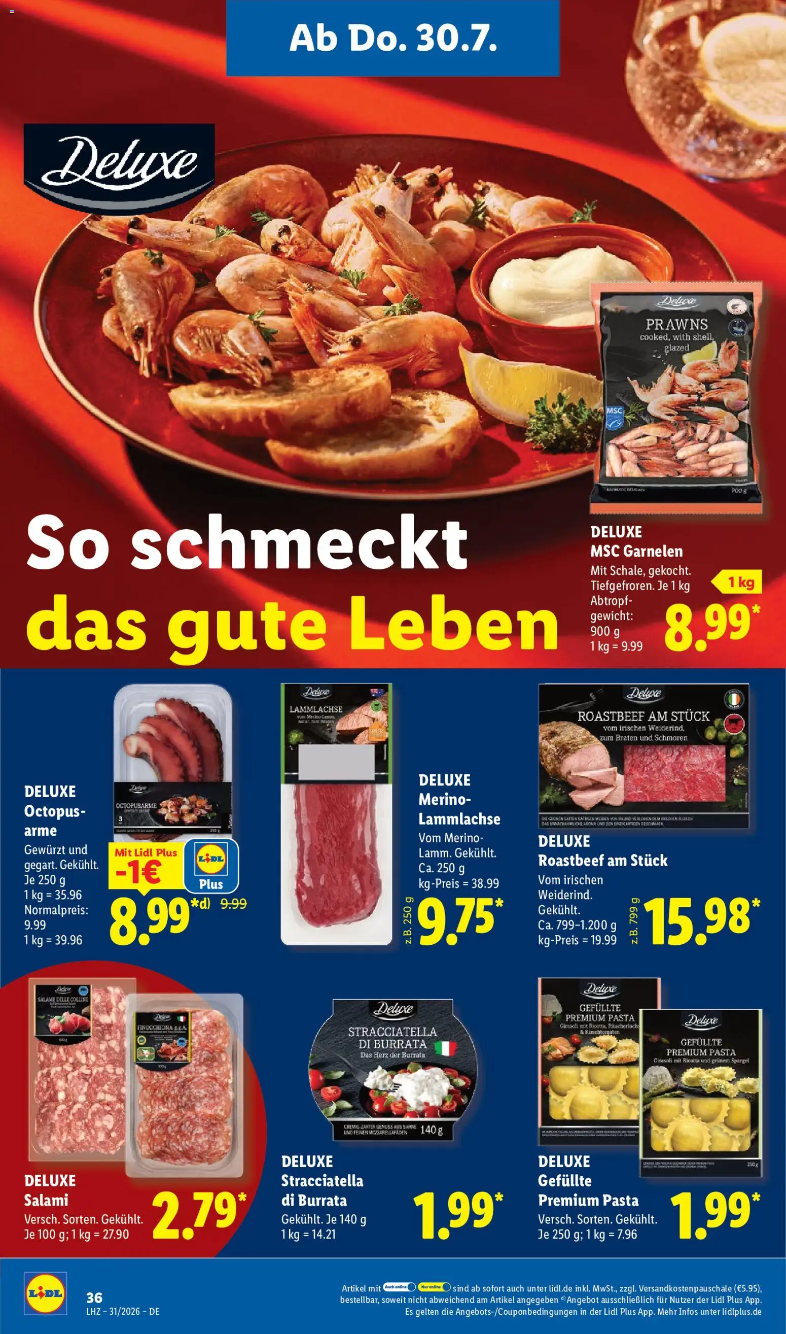 Lidl Prospekt – gültig ab 27.07.2026 | Seite: 56 | Produkte: Gewicht, Rum, Burrata, Salami