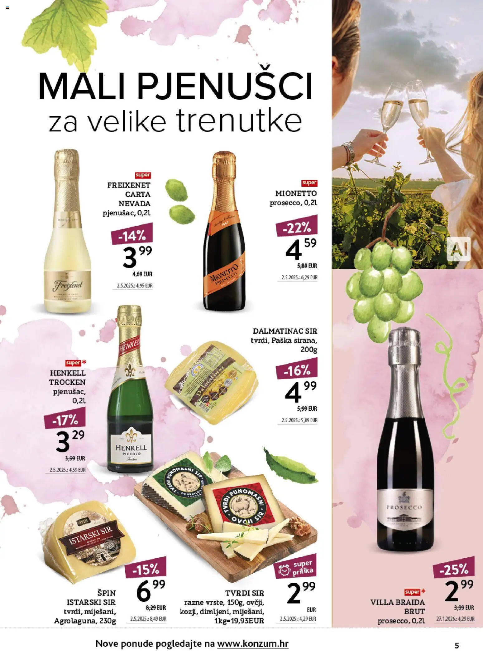 Konzum HR akciós ujság - amely érvényes a következő dátumtól: 2026.10.12. | Oldal: 5 | Termékek: Prosecco