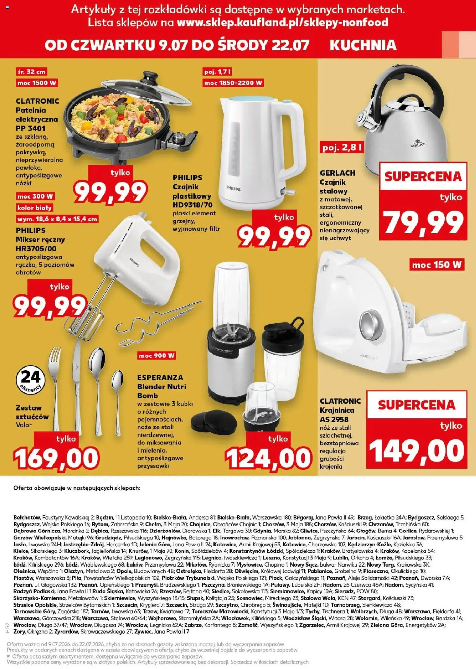 Kaufland gazetka - Złap Okazje od 09.07.2026 | Strona: 19 | Produkty: Czajnik, Krajalnica, Mikser, Blender
