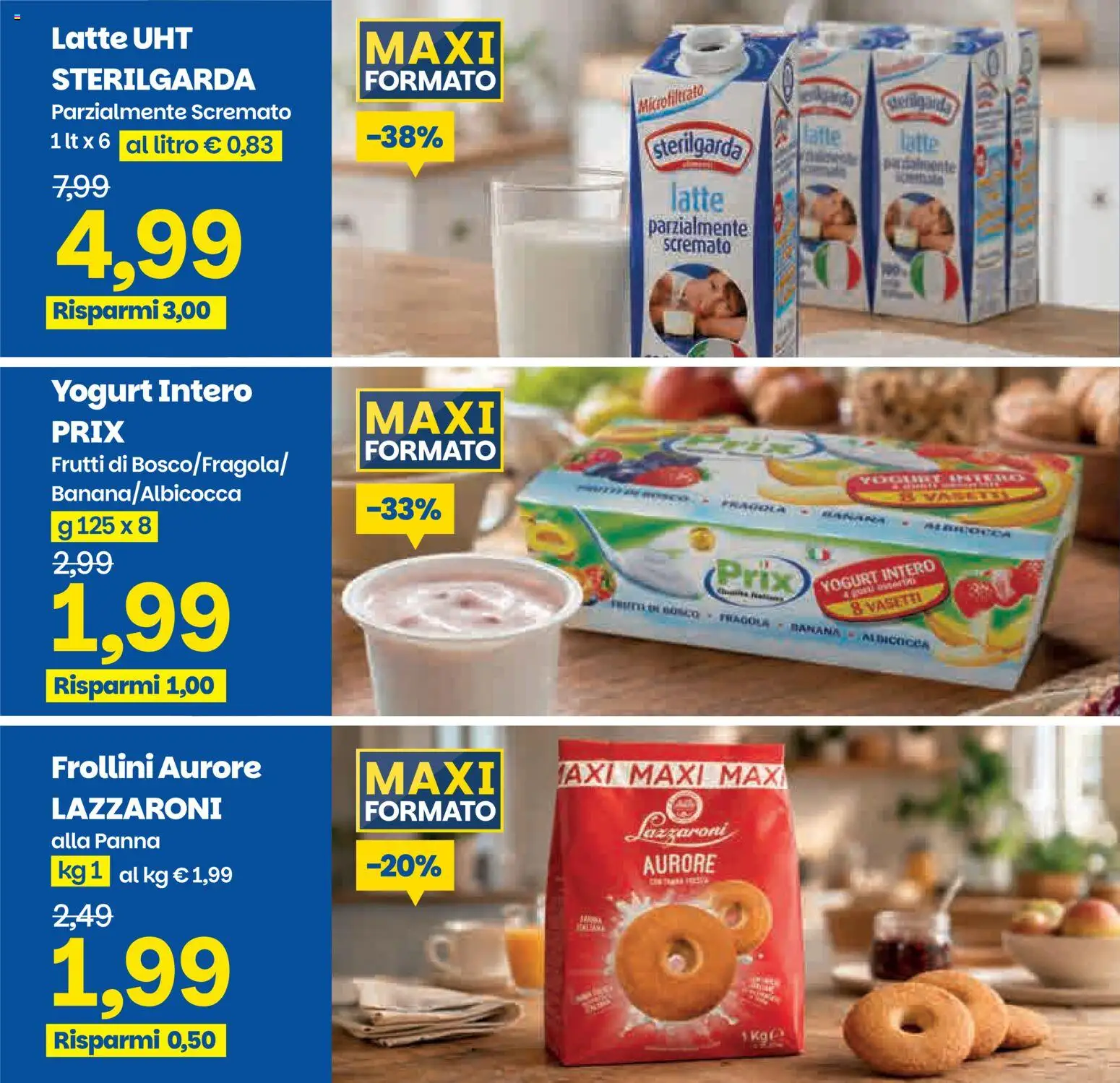 Volantino Prix del 05.05.2026 | Pagina: 7 | Prodotti: Yogurt, Panna, Latte, Frollini