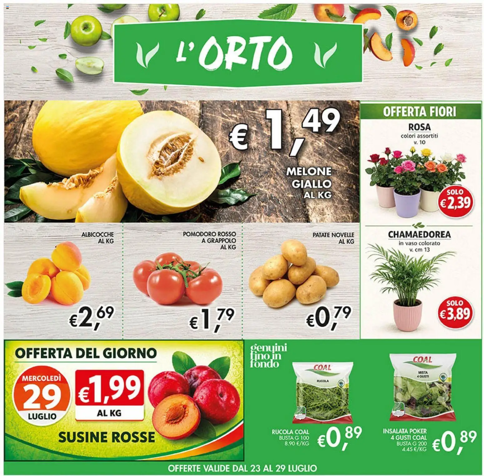 Volantino Coal del 16/07/2026 | Pagina: 3 | Prodotti: Insalata, Pomodoro, Susine, Vaso