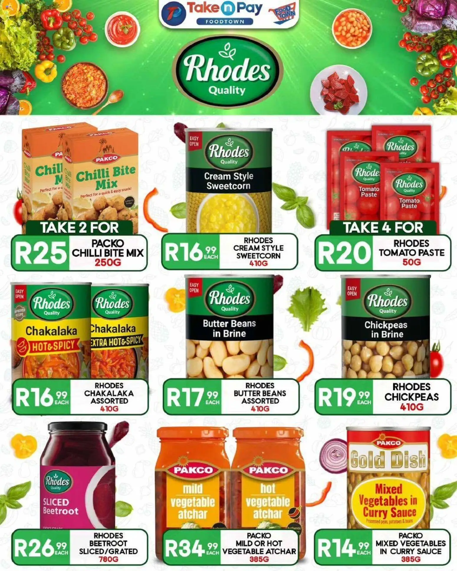 New Take n Pay catalogue – valid from 08.06.2026 | Page: 21 | Products: Beans, Cream, Potatoes, Vegetables