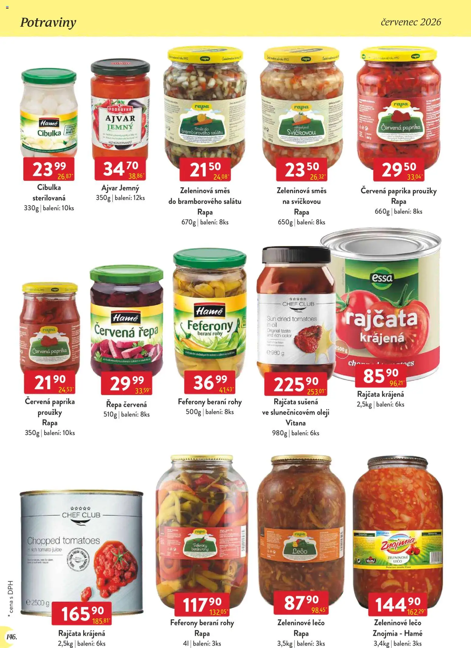 Astur & Qanto leták - Velkoobchod 07/2026 od 01.07.2026 | Strana: 146 | Produkty: Paprika, Potraviny, Lečo, Sušená rajčata