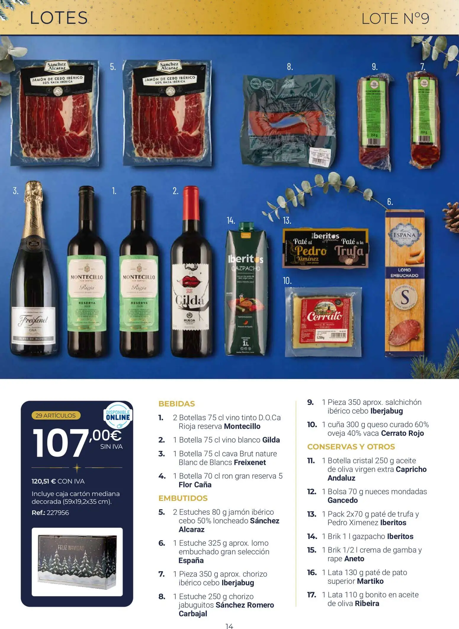 Makro Lotes y Cestas Navidad Centro │ válido desde el 03/09/2026 | Página: 14 | Productos: Queso curado, Crema, Embutidos, Bolsa