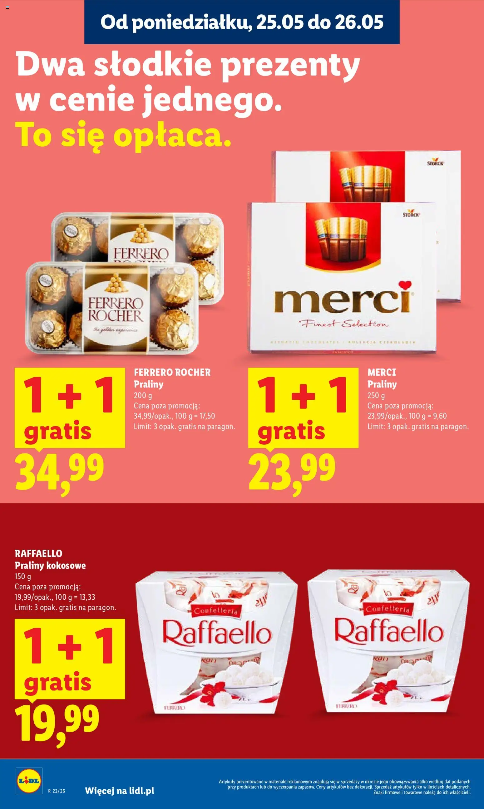Lidl gazetka od 25.05.2026 | Strona: 8 | Produkty: Praliny, Merci, Ferrero rocher