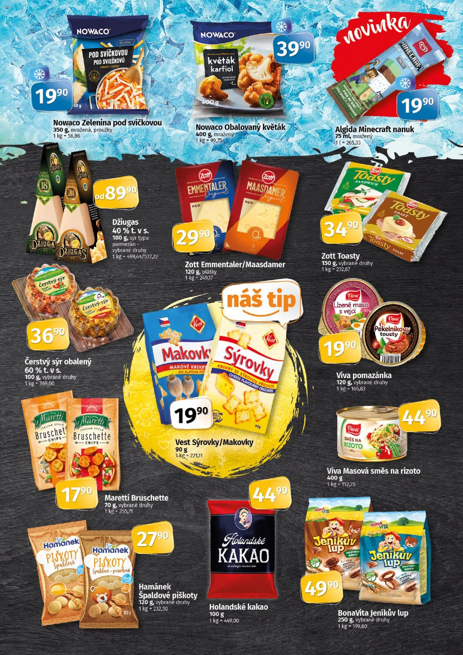 Coop leták - Tip Extra od 22.07.2026 | Strana: 3 | Produkty: Piškoty, Pec, Pomazánka, Parmezán