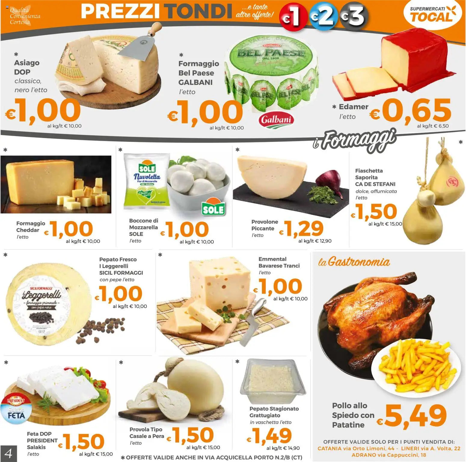 Volantino Tocal del 22/09/2026 | Pagina: 4 | Prodotti: Provolone, Patatine, Cheddar, Mozzarella