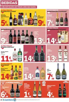 Pré-visualização E.Leclerc folheto válido de 30.04.2026 | Página: 24 | Produtos: Cachaça, Licor, Vinho, Vodka