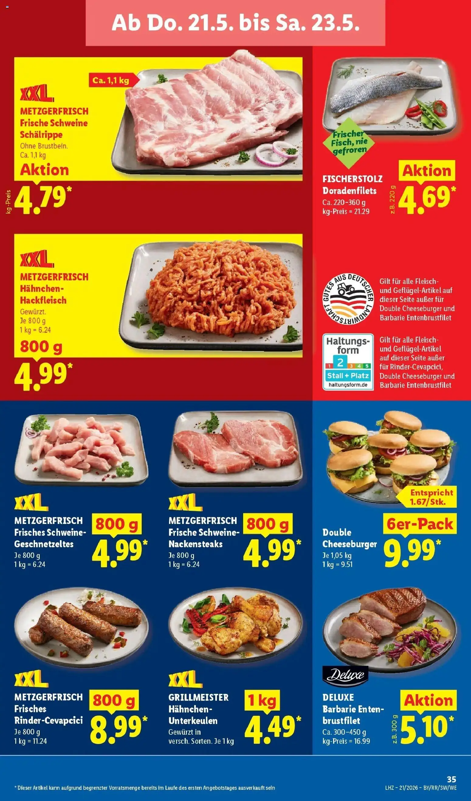 Lidl Prospekt Weikersheim – gültig ab 17.05.2026 | Seite: 63 | Produkte: Nackensteaks, Hahnchen, Fleisch, Hackfleisch