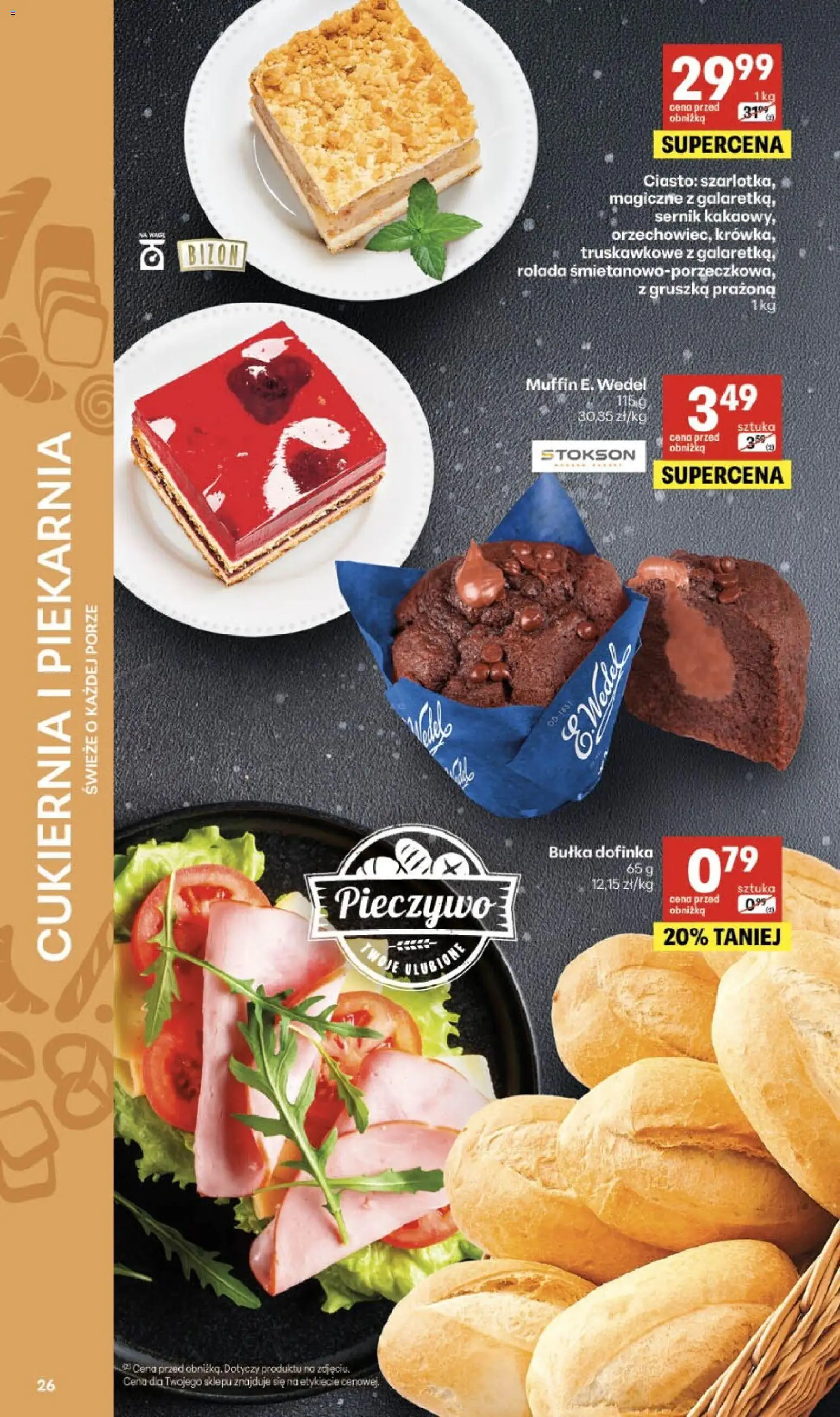 Delikatesy Centrum gazetka od 02.07.2026 | Strona: 26 | Produkty: Pieczywo, Gruszka, Rolada, Bułka