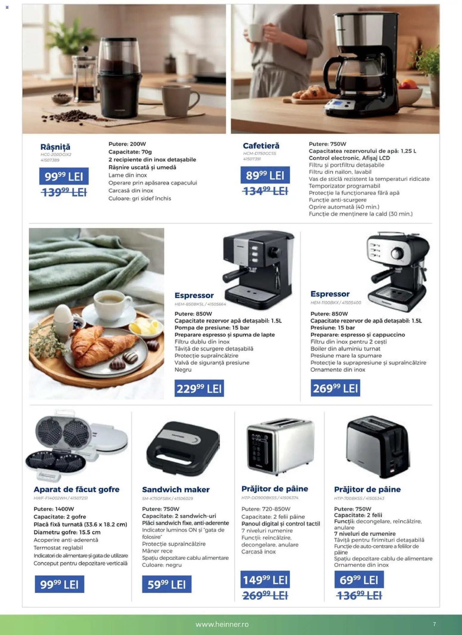 Noul catalog Carrefour – valabil de la 13.03.2026 | Pagină: 7 | Produse: Boiler, Cafetieră, Mâner, Pâine