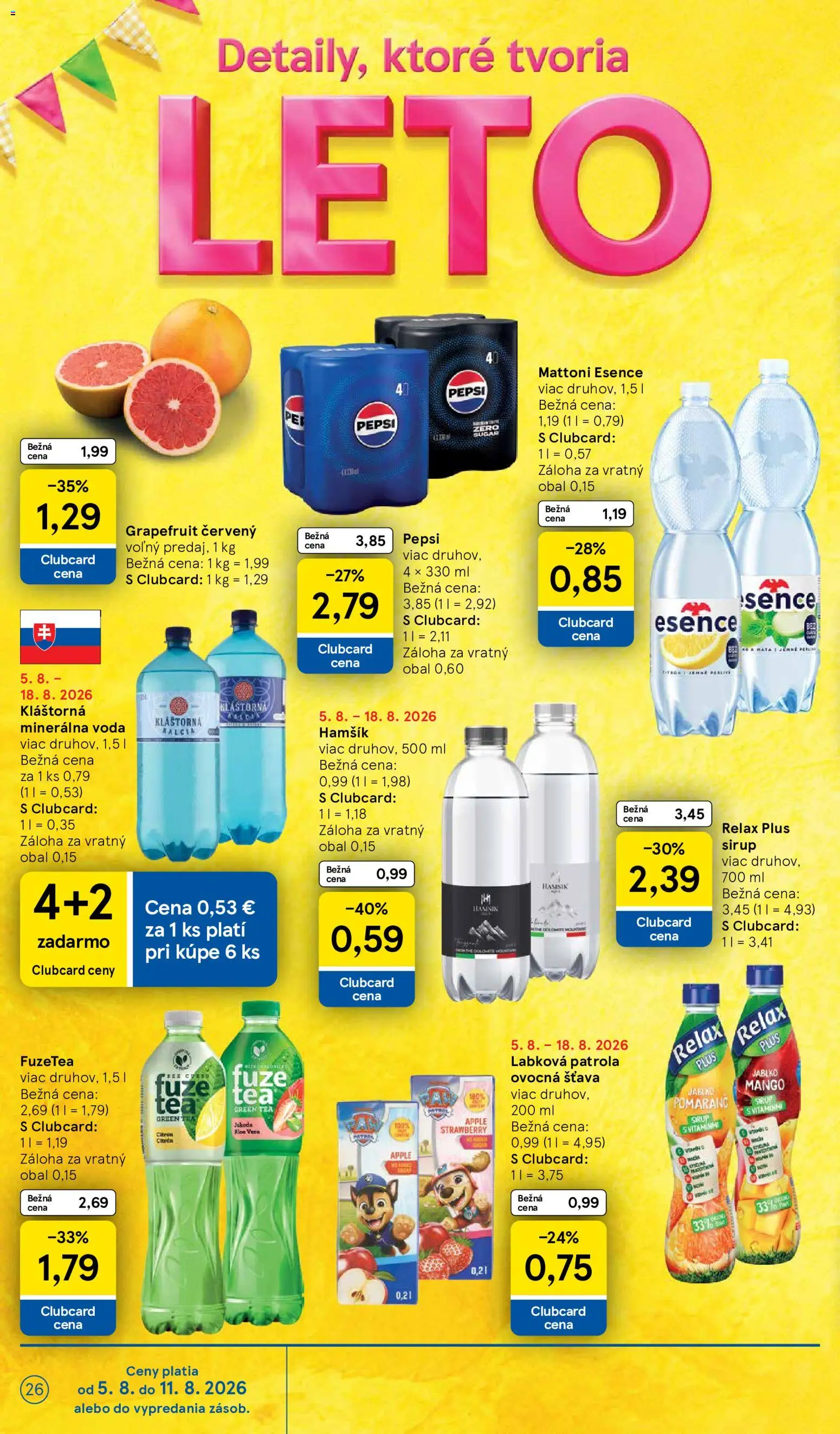 Nové Tesco akcie – leták je platný od 05.08.2026 | Strana: 26