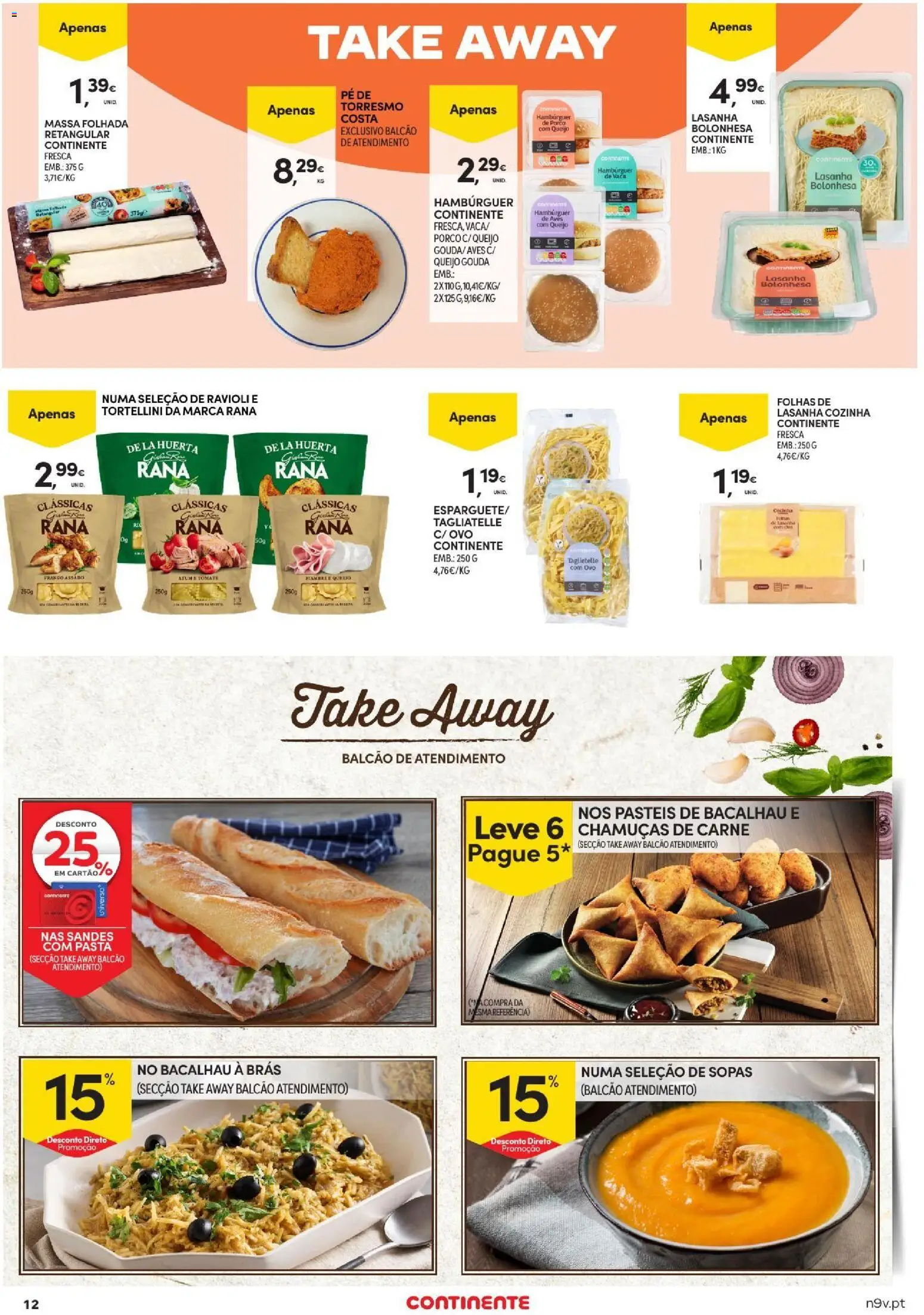 Continente Açores │ válido de 17/09/2026 | Página: 12 | Produtos: Queijo Gouda, Queijo, Tomate, Massa