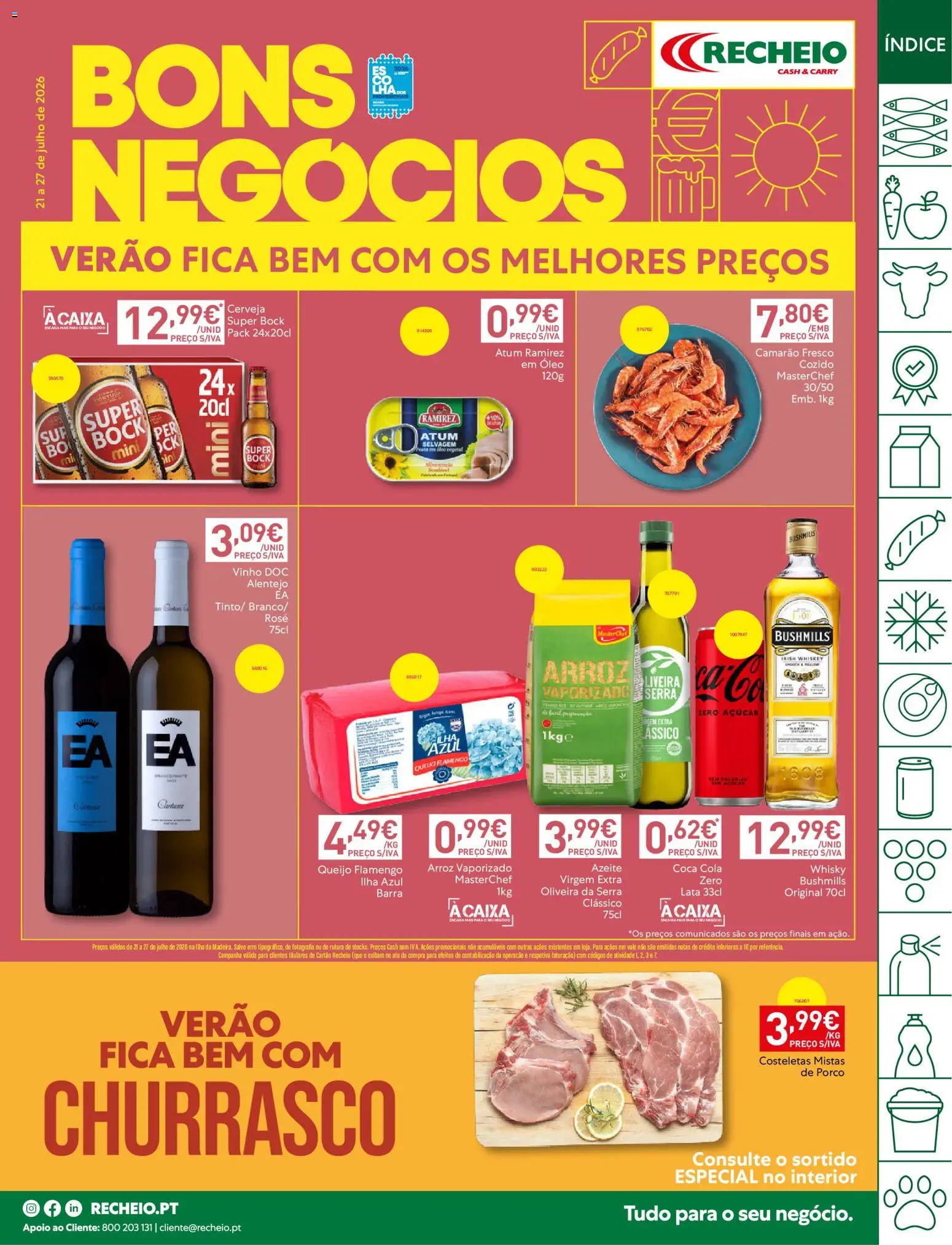 Recheio folheto Madeira │ válido de 21/07/2026 | Página: 1 | Produtos: Atum, Caixa, Queijo, Cerveja