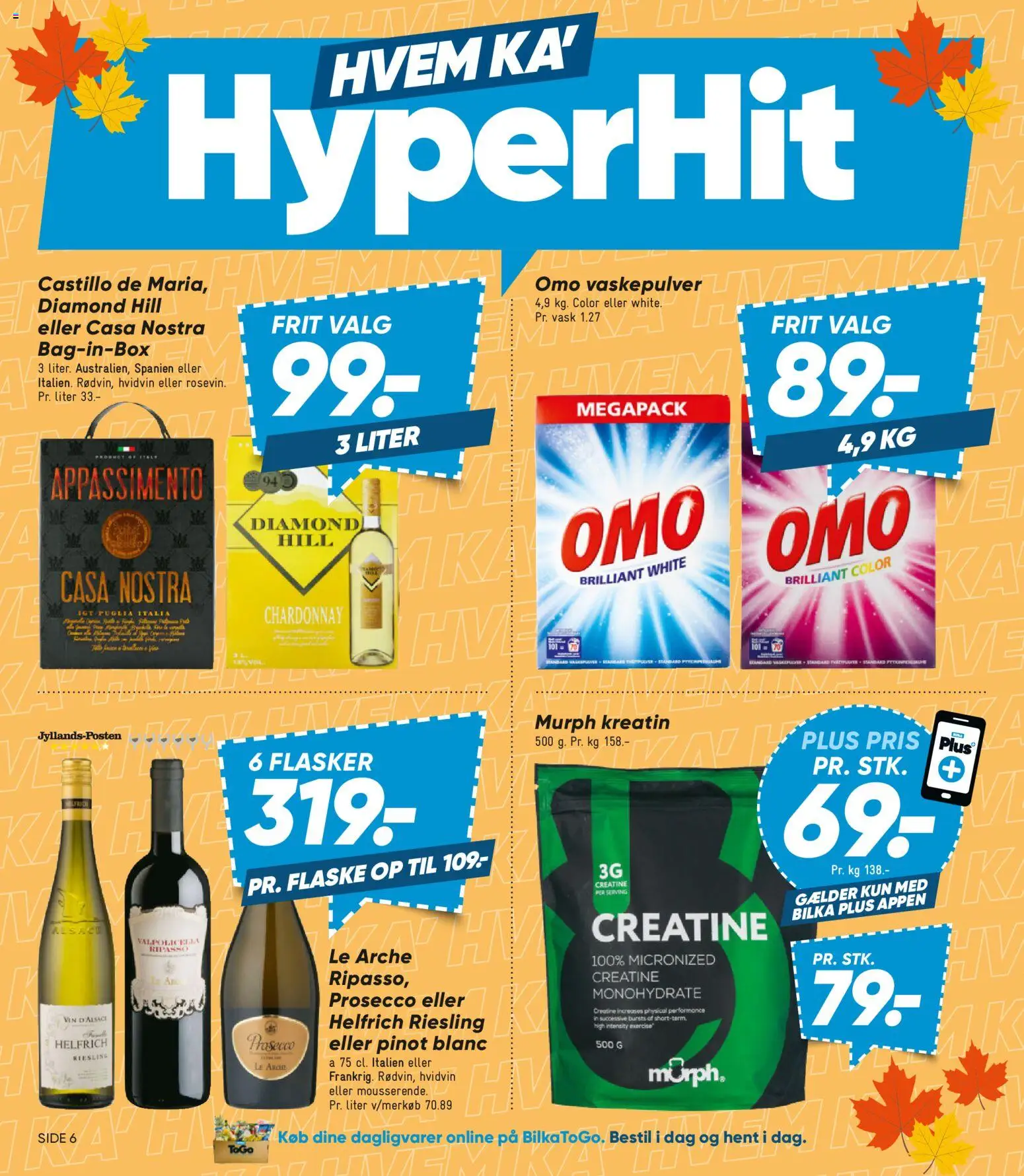 Bilka tilbudsavis – gyldig fra 25/09/2026 | Side: 6 | Produkter: Dagligvarer, Vin, Vaskepulver, Hvidvin