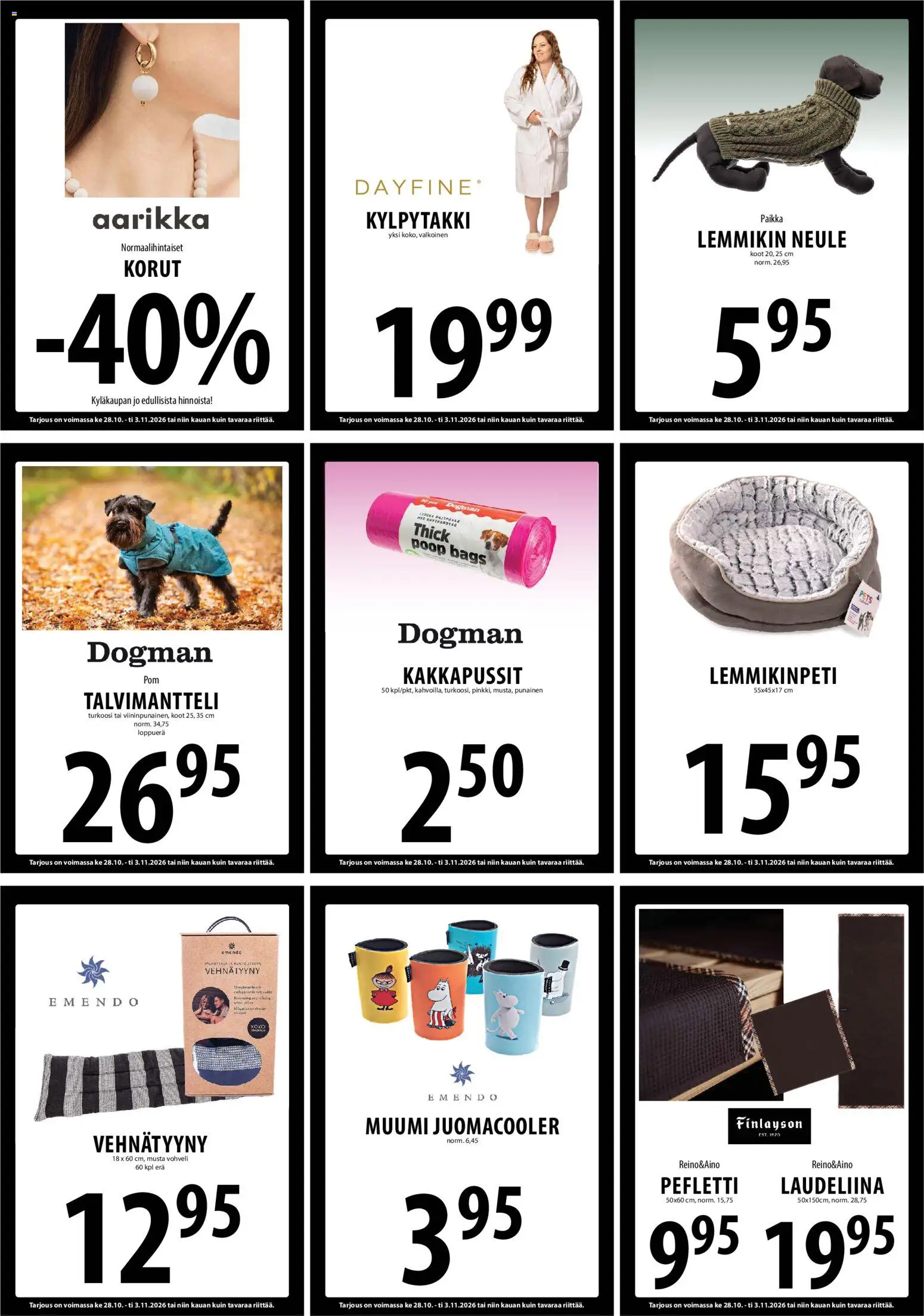 Tuuri tarjoukset – voimassa 28/10/2026 alkaen | Sivu: 18 | Tuotteet: Kylpytakki, Neule