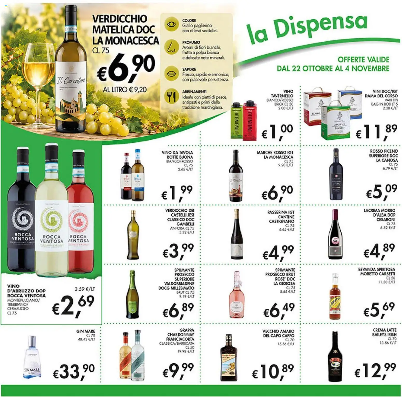 Volantino Coal del 22/10/2026 | Pagina: 14 | Prodotti: Crema, Prosecco, Frutta, Amaro