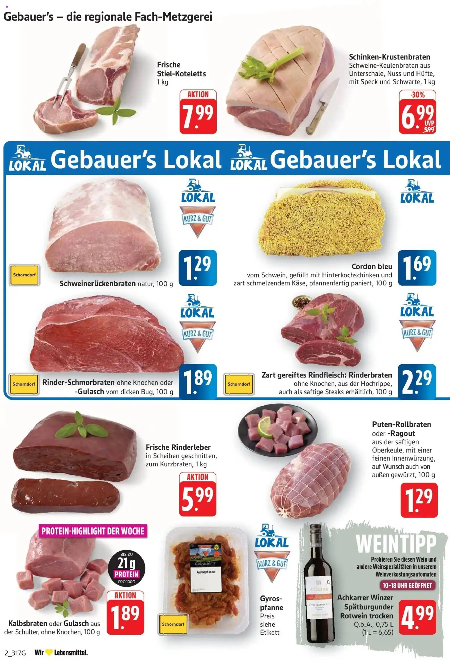 Edeka Prospekt Filderstadt-Bonlanden (ab 21.09.2026) » Angebote Online | Seite: 2 | Produkte: Rotwein trocken, Gyros, Rindfleisch, Uhr