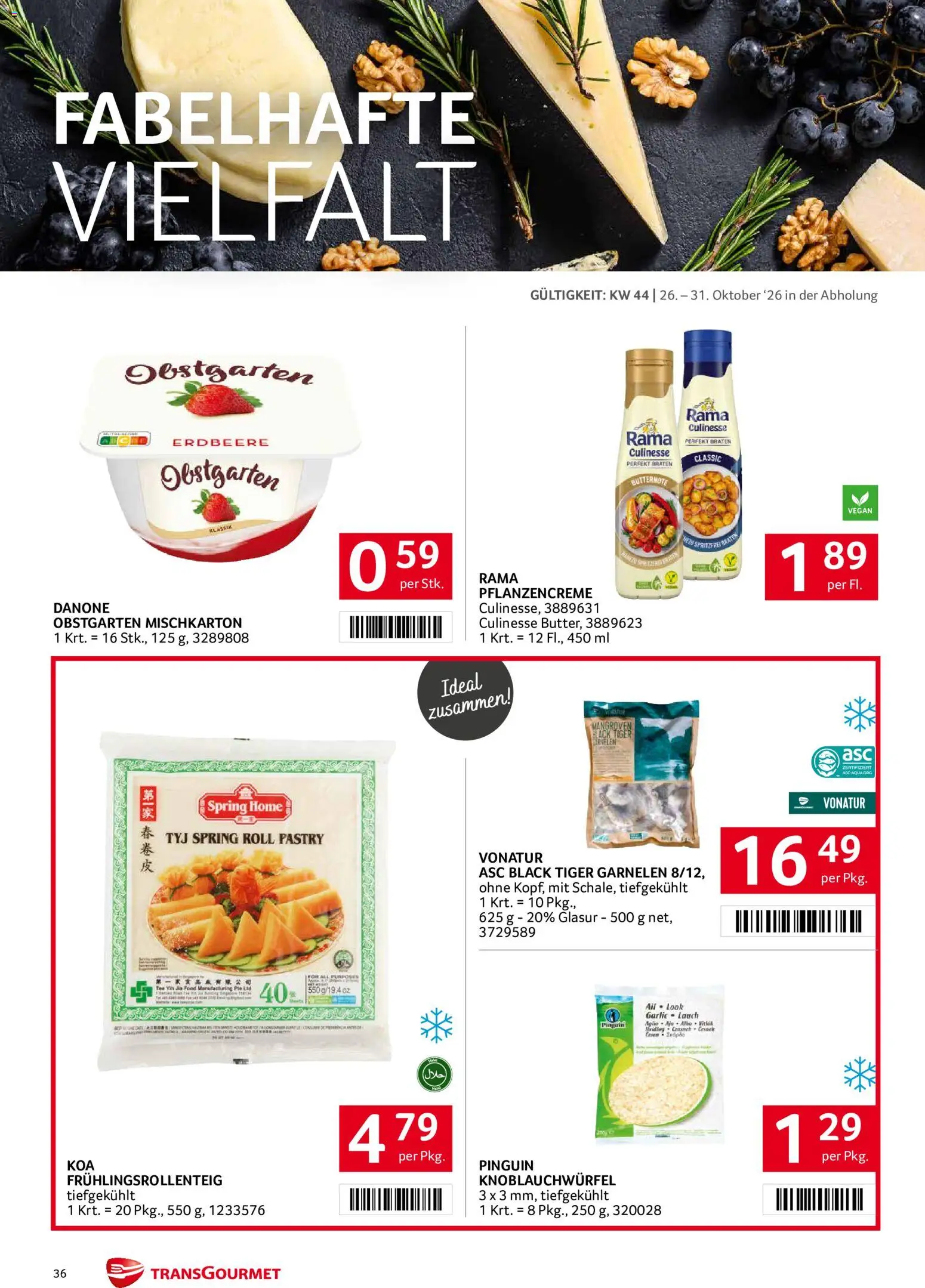 Transgourmet Abhol Aktion gültig ab 26.10.2026 | Seite: 36 | Produkte: Pflanzencreme, Tee