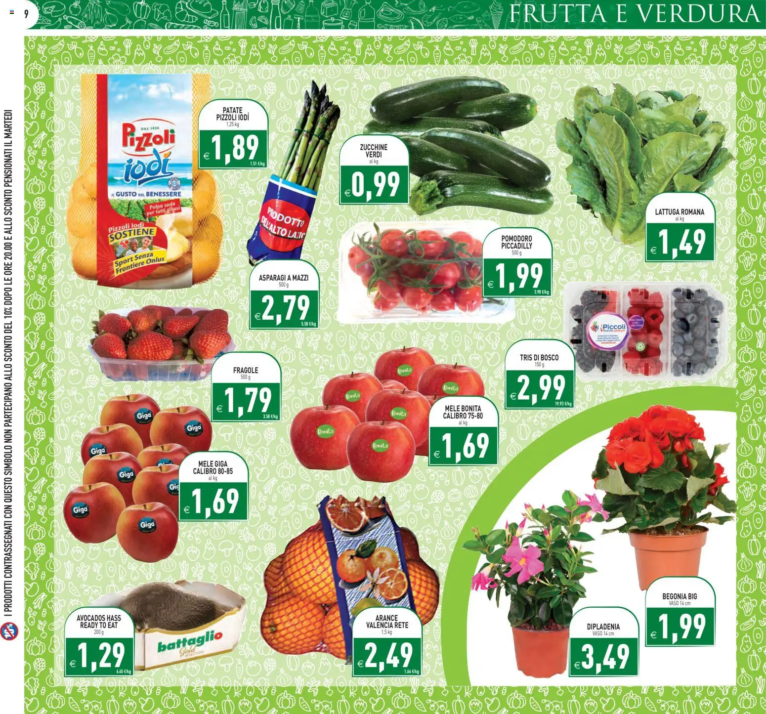 Volantino PIM Supermercati del 29.04.2026 | Pagina: 9 | Prodotti: Mele, Arance, Patate, Lattuga