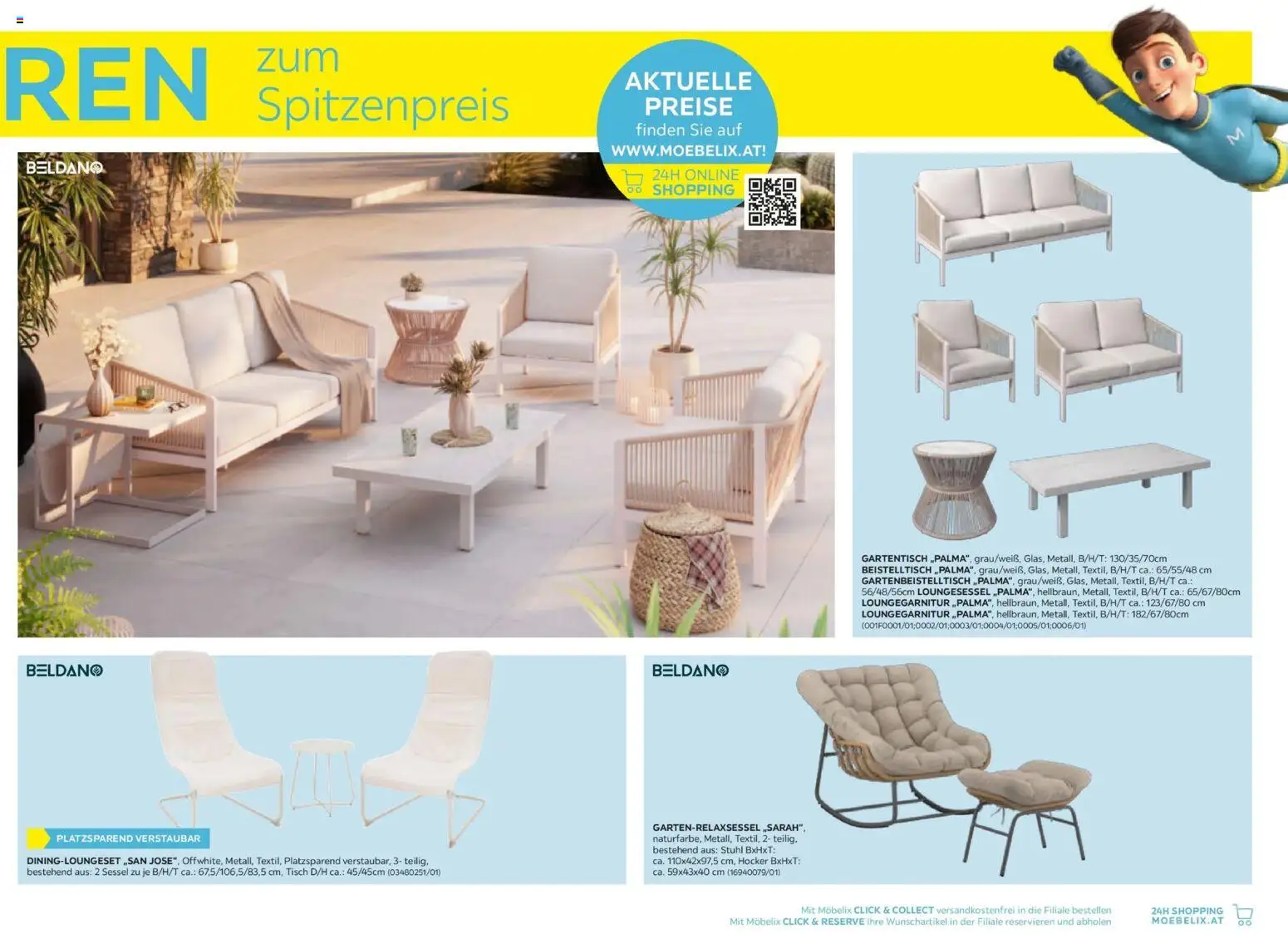 Möbelix Gartenmöbel Mistelbach, Zams, Zell Am See gültig ab 13.04.2026 | Seite: 15 | Produkte: Sessel, Tisch, Stuhl