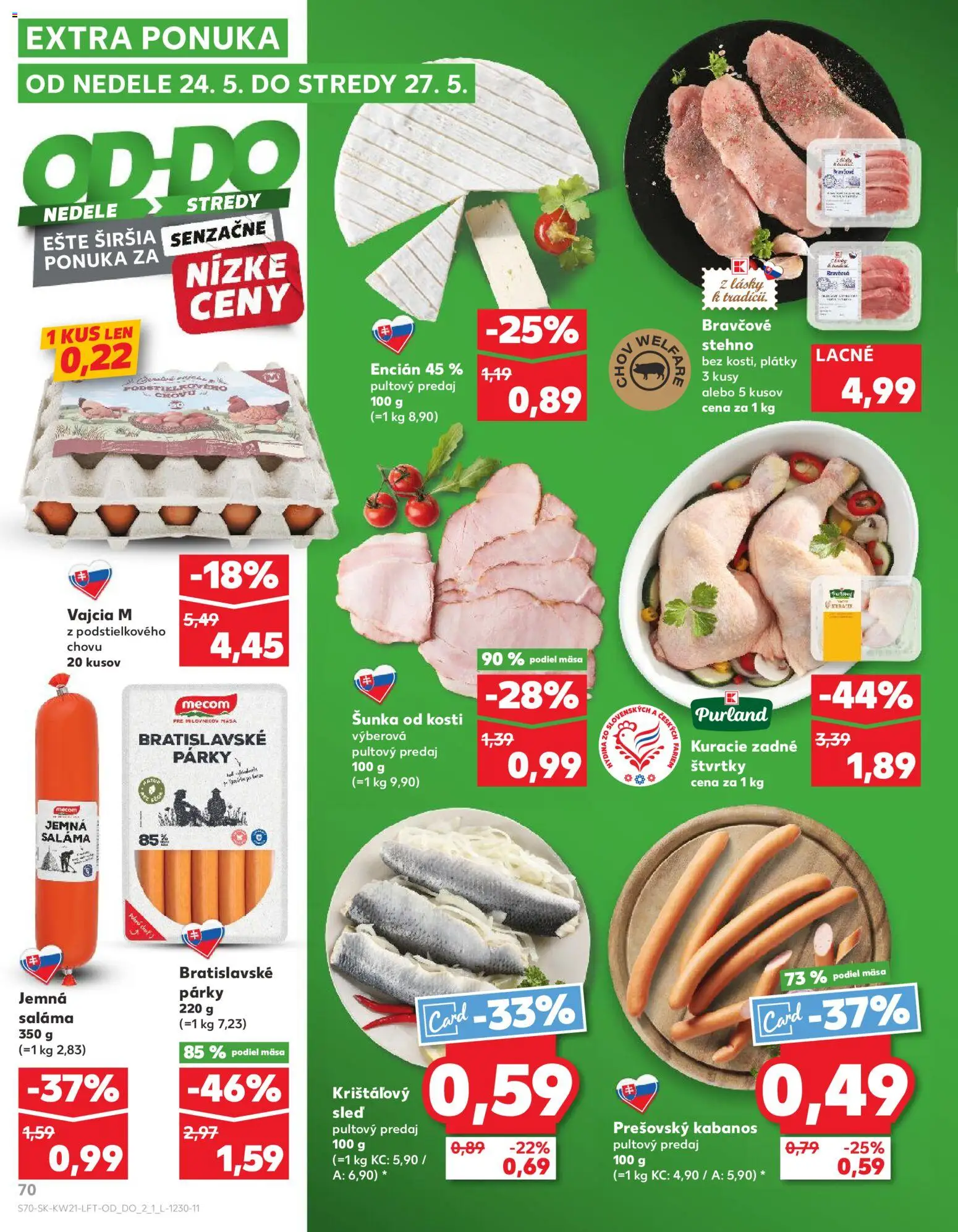 Kaufland SK akciós ujság - amely érvényes a következő dátumtól: 21.05.2026 | Oldal: 70