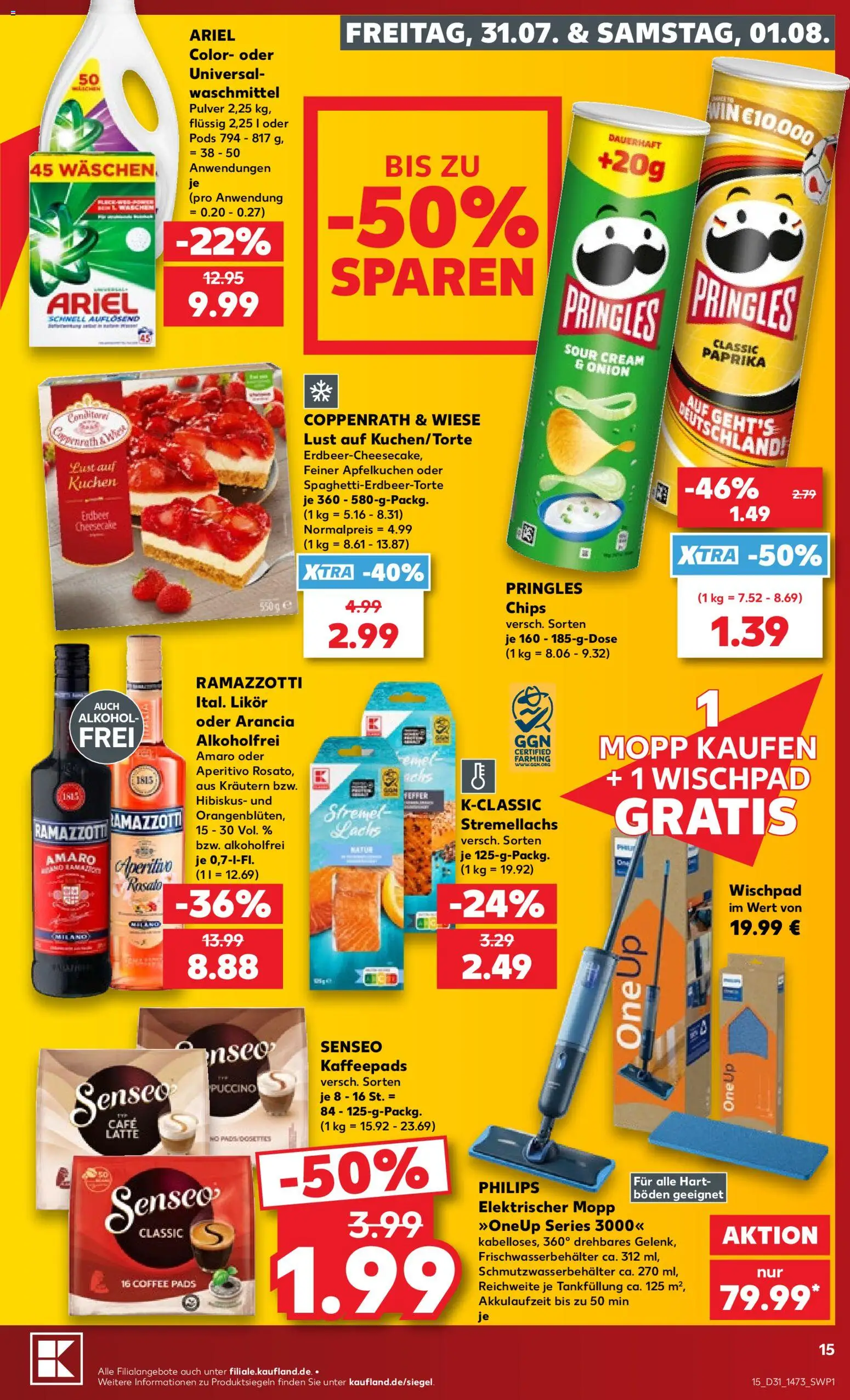 Kaufland Prospekt – gültig ab 30.07.2026 | Seite: 15 | Produkte: Senseo, Kaffeepads, Waschmittel, Ramazzotti