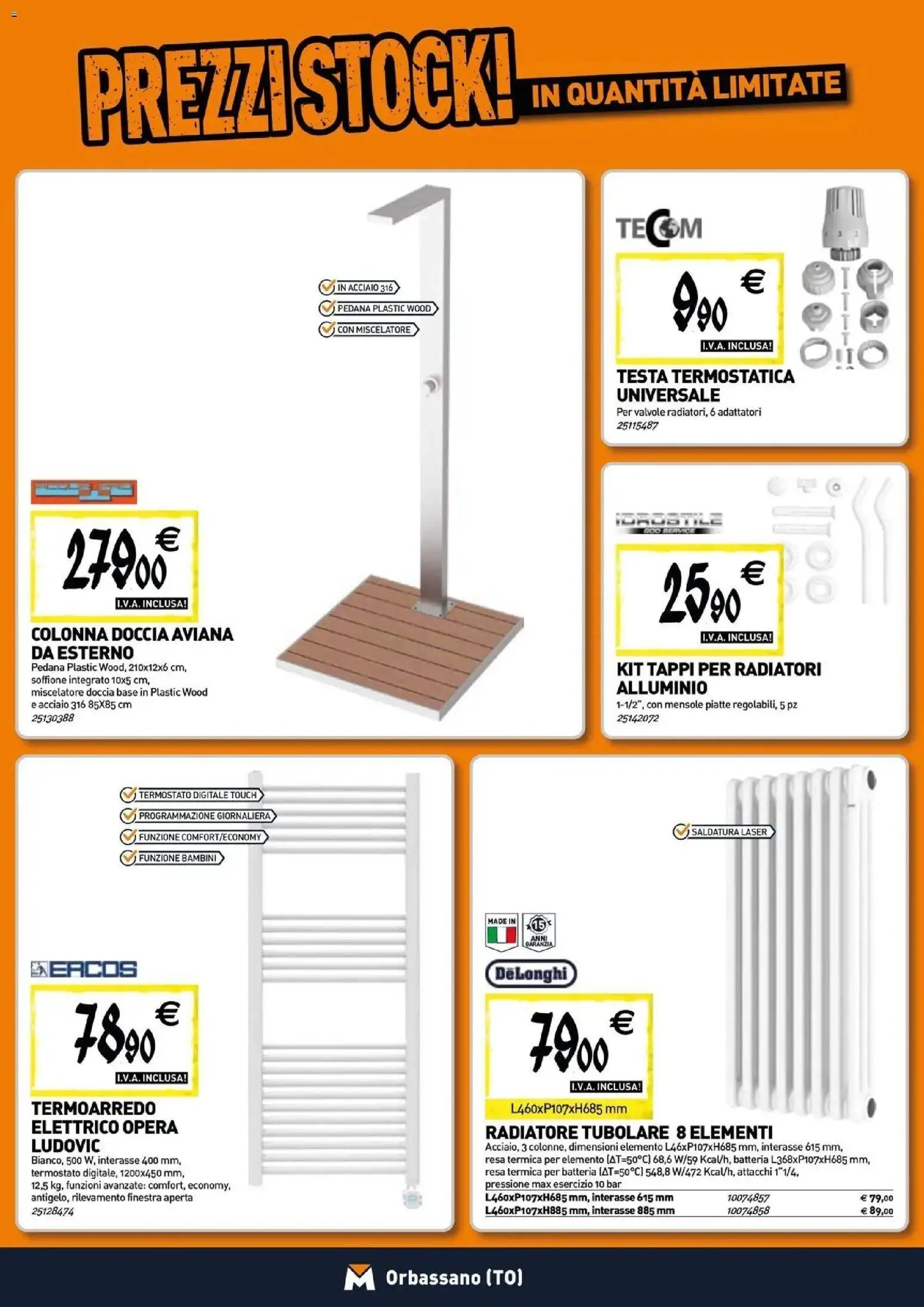 Nuovo TECNOMAT catalogo Orbassano dal 27/08/2026 > offerte anteprima 🛍️ | Pagina: 6 | Prodotti: Miscelatore, Alluminio, Batteria, Doccia