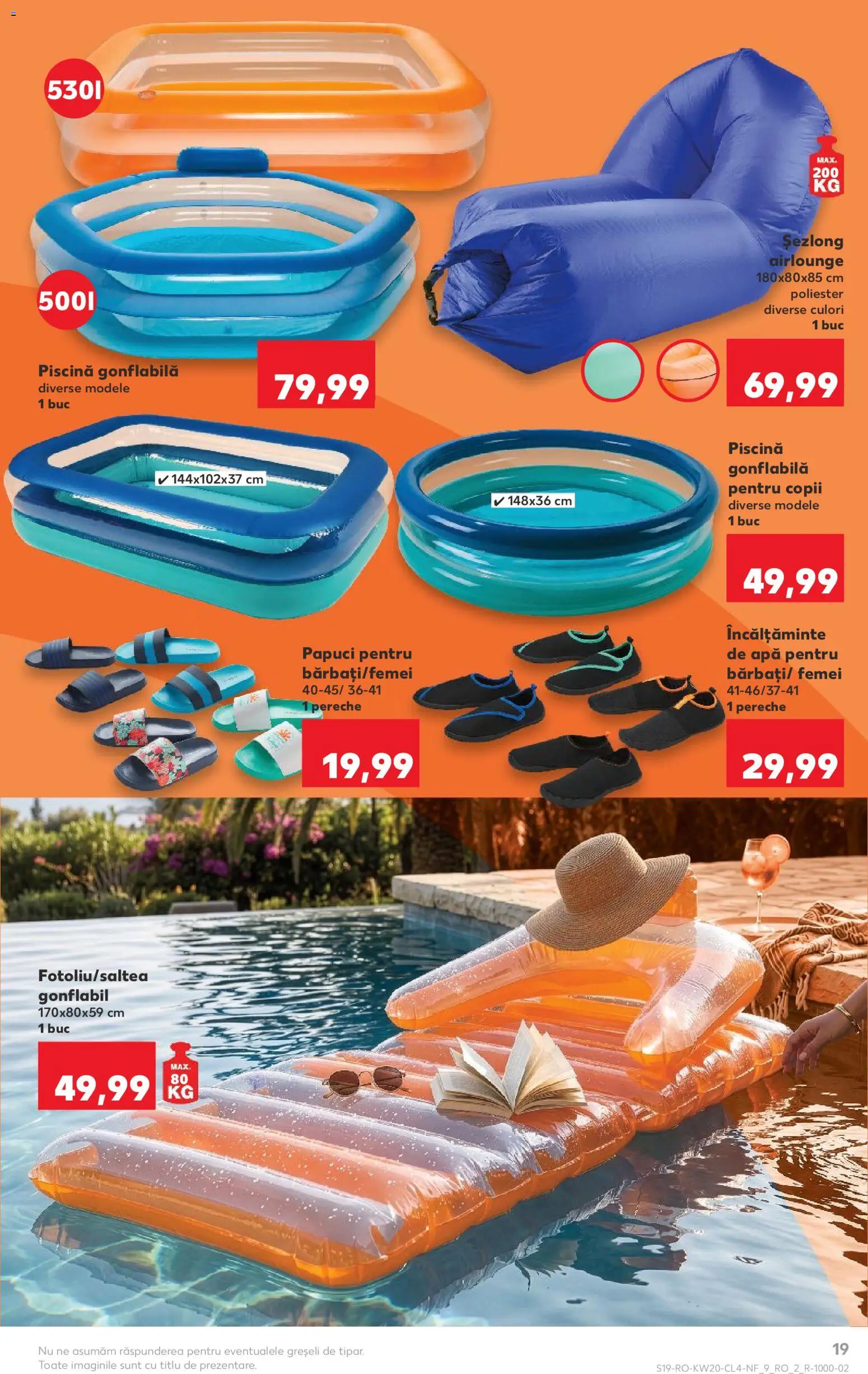 Noul catalog Kaufland – valabil de la 13.05.2026 | Pagină: 19 | Produse: Șezlong, Köpek Uzaklaştırıcılar, Bornoz takımı, Apă