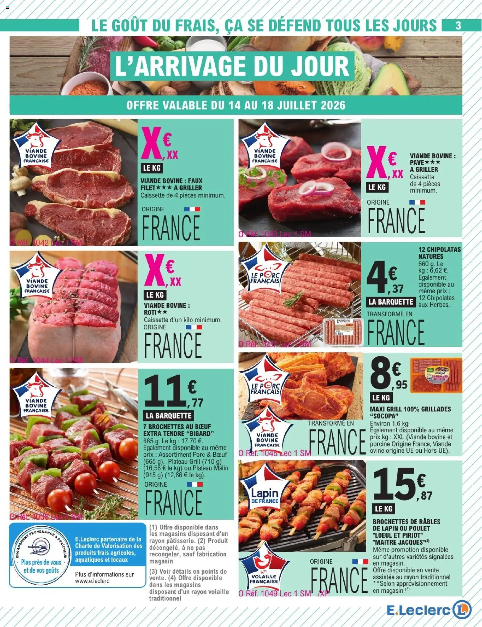 {H1} | Page: 13 | Produits: Plateau, Grill, Lapin, Viande bovine