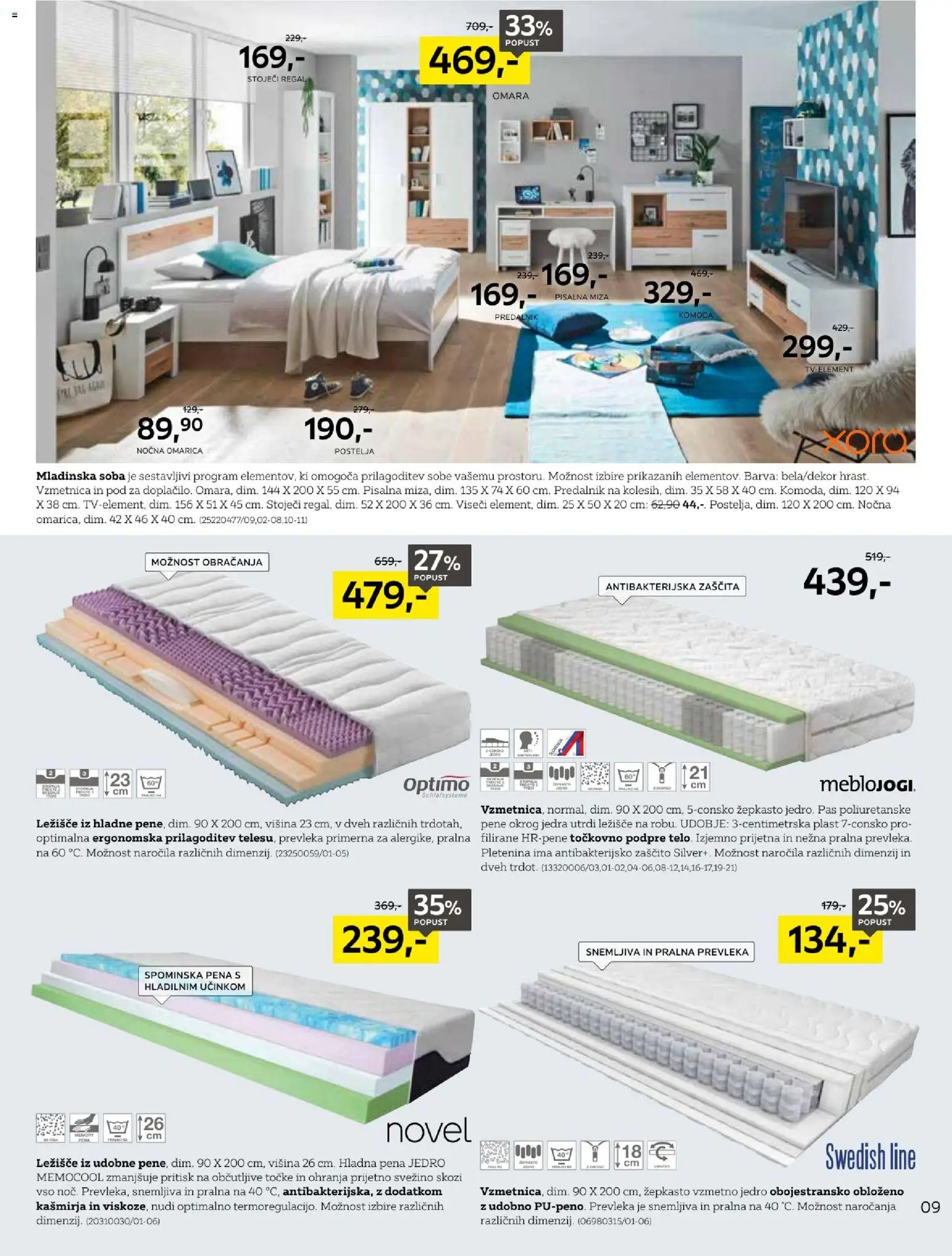 Novi XXXL Lesnina katalog ponudbe – veljaven od 07.04.2026 | Stran: 9 | Izdelki: Predalnik, Omara, Barva, Omarica