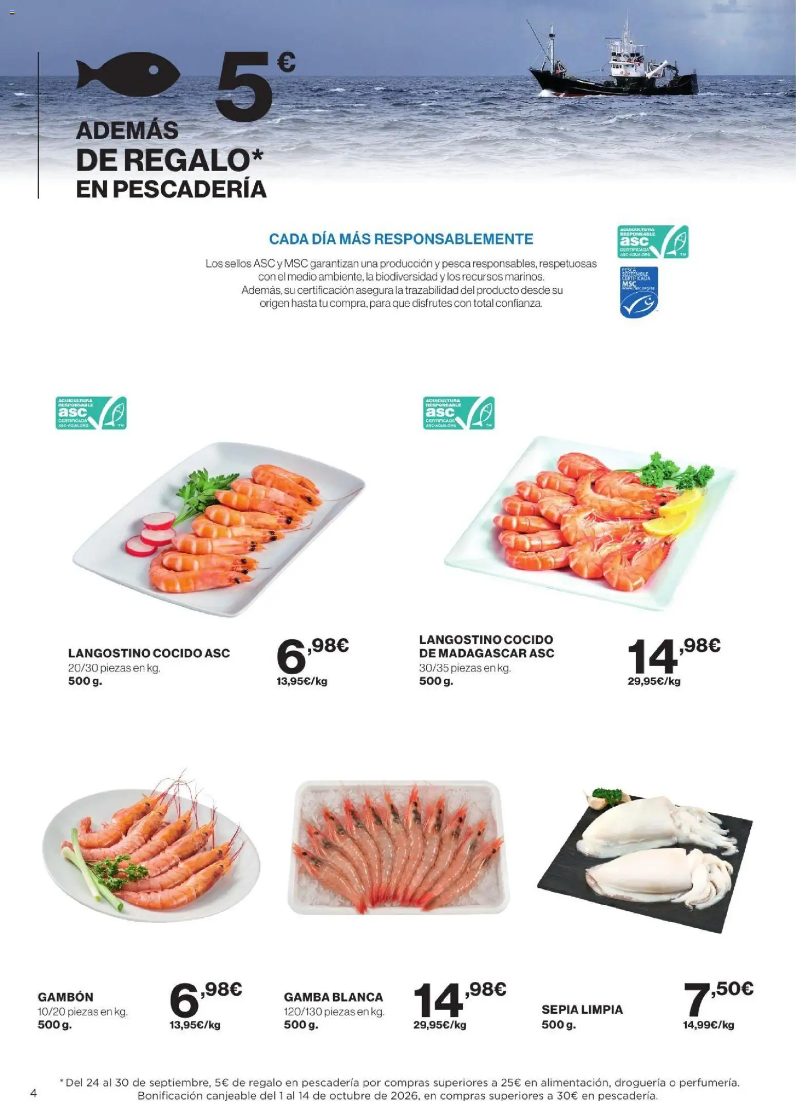 Supercor folleto │ válido desde el 24/09/2026 | Página: 4 | Productos: Langostino, Gamba