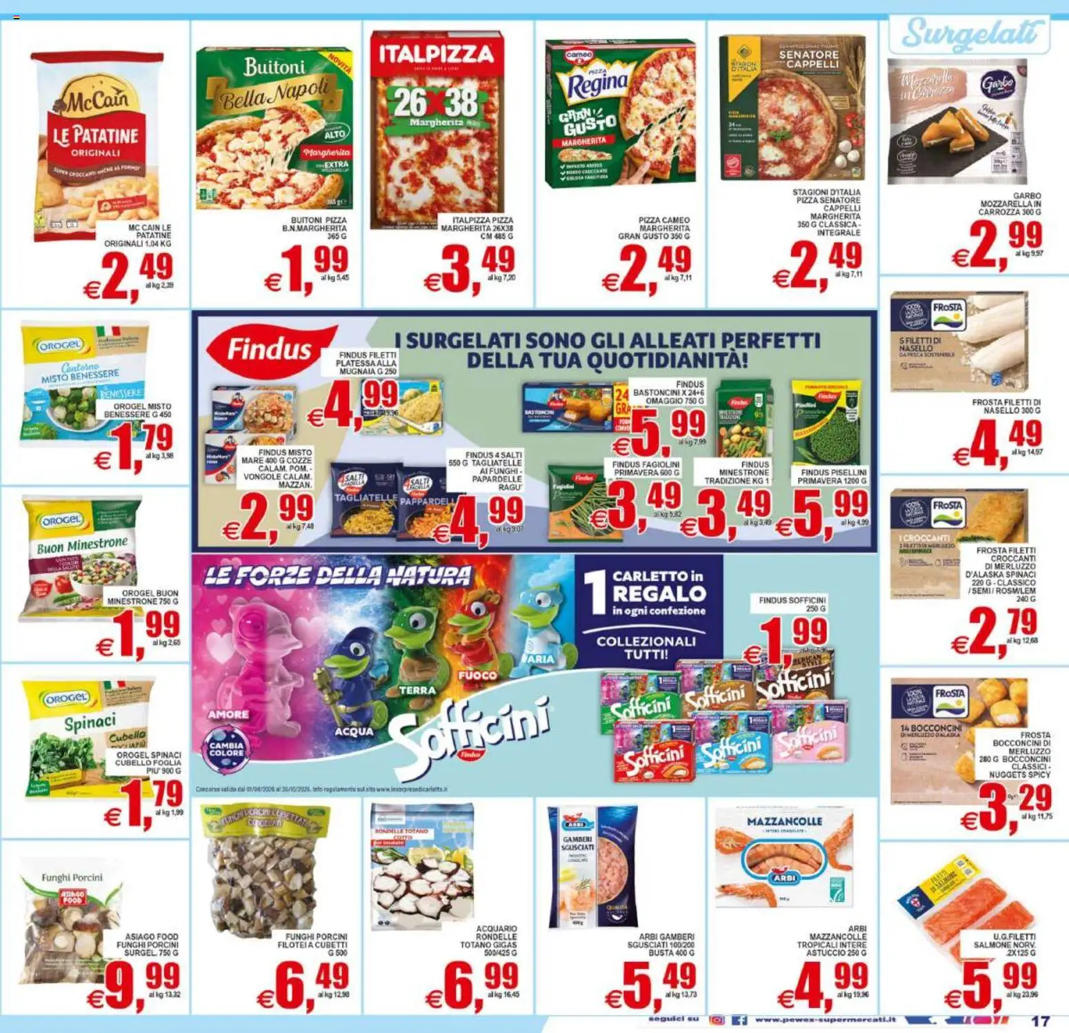 Volantino Pewex del 11/09/2026 | Pagina: 17 | Prodotti: Pizza, Salmone, Cozze, Acqua