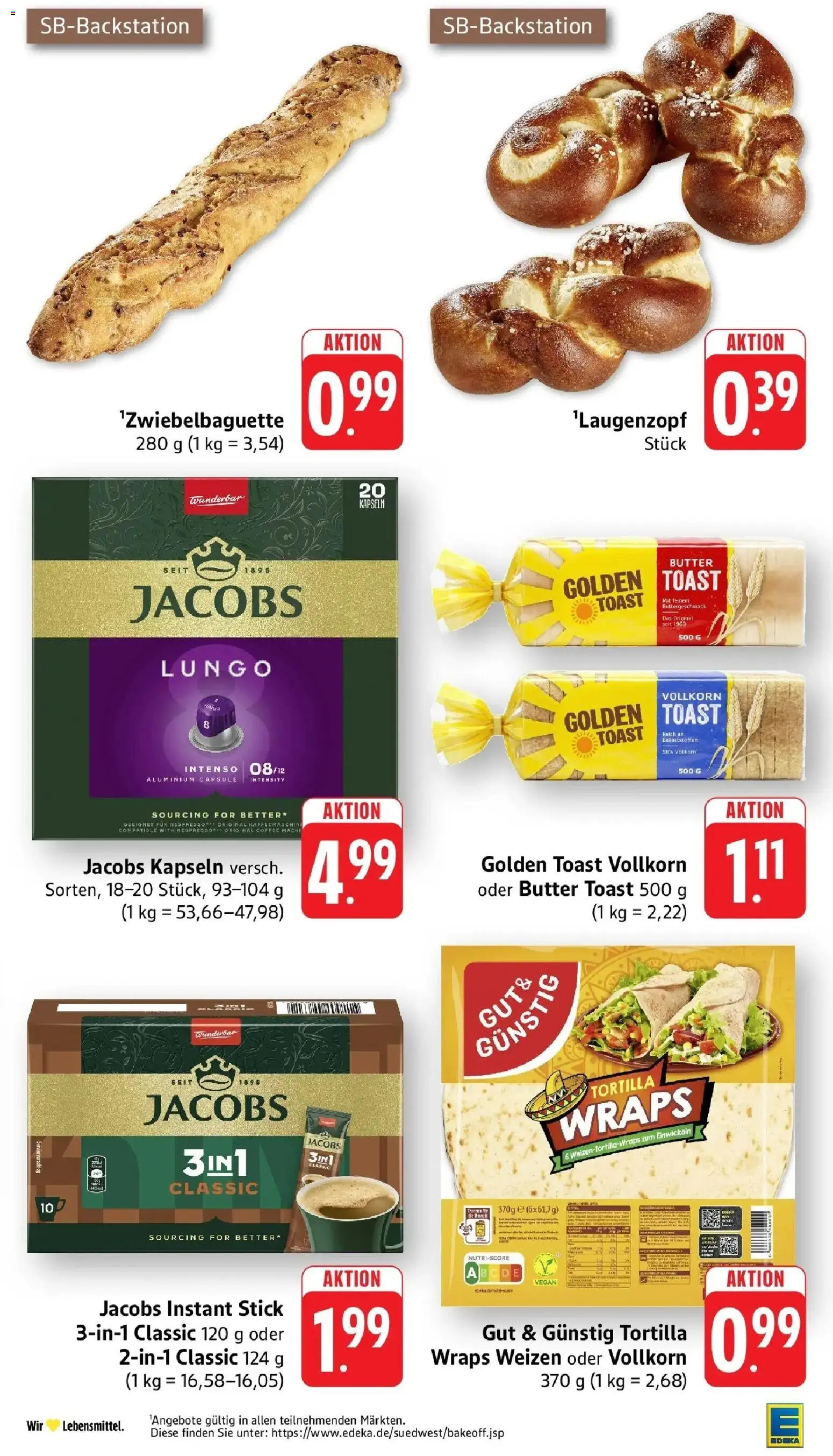 Edeka prospekt Heppenheim – gültig ab 13.07.2026 | Seite: 25 | Produkte: Kaffeemaschine, Butter, Toast
