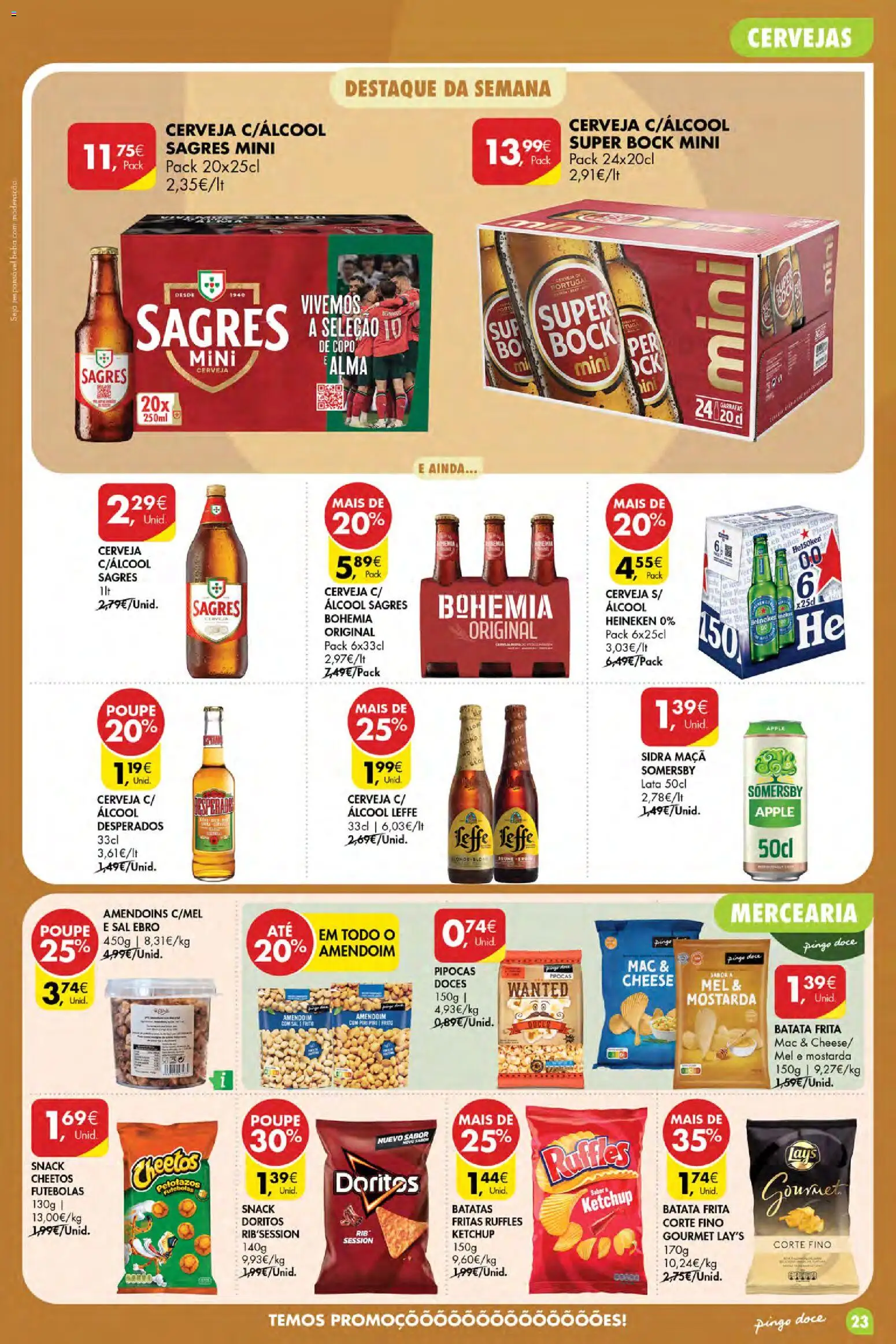 Pingo Doce Poupe Esta Semana Açores │ válido de 24/09/2026 | Página: 23 | Produtos: Amendoins, Mercearia, Maça, Cerveja