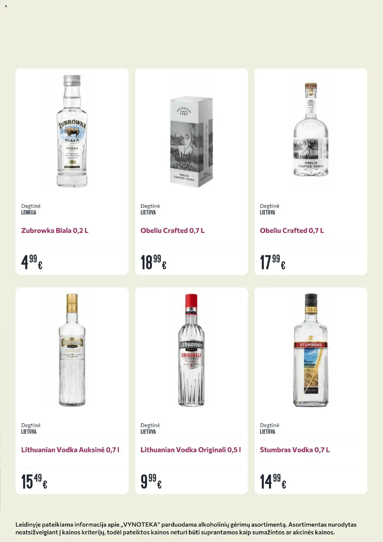 VYNOTEKA akcijos nuo 2026.06.29 | Puslapis: 4 | Prekių: Degtinė