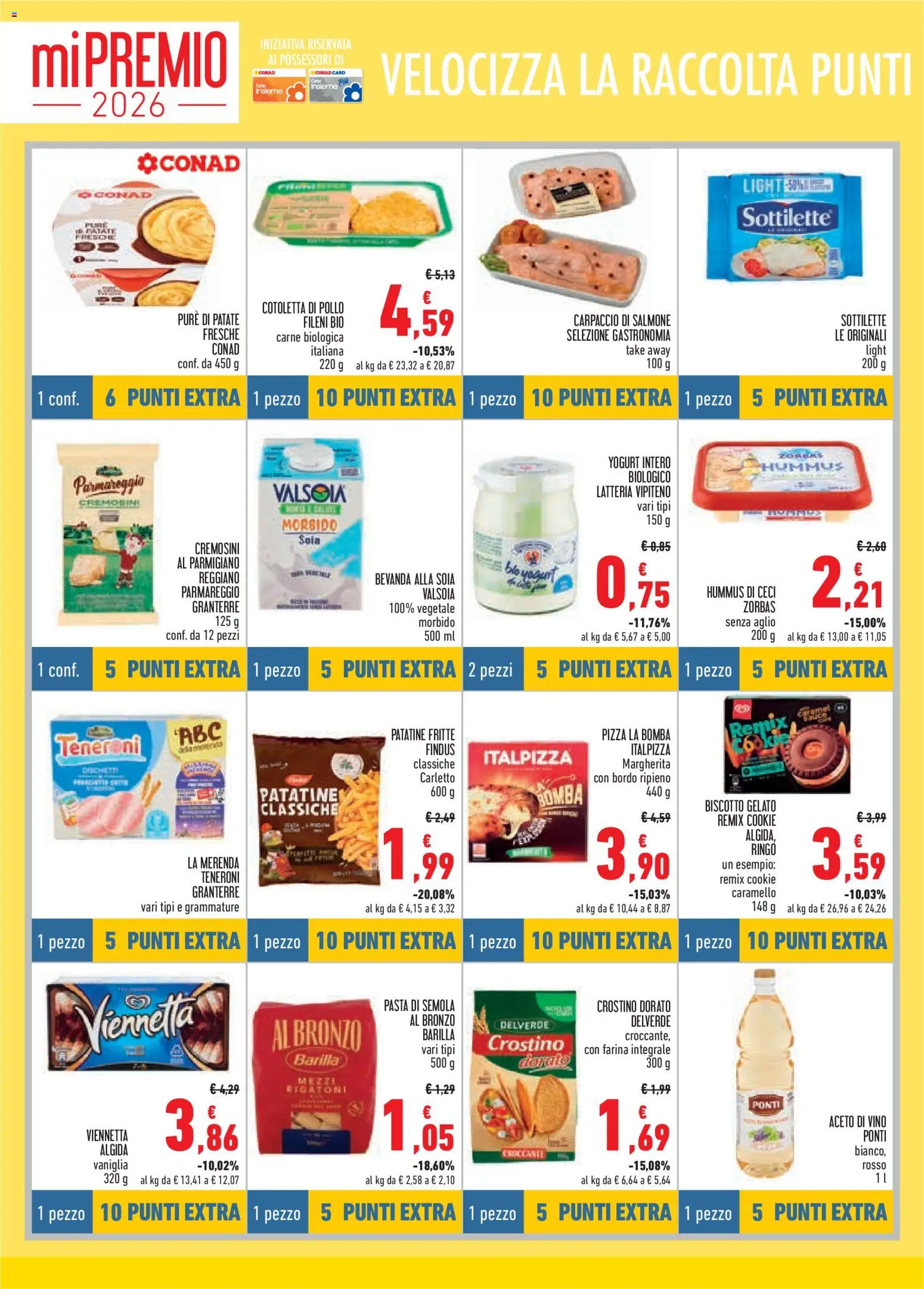 Volantino Conad del 13/08/2026 | Pagina: 6 | Prodotti: Pasta, Reggiano parmigiano, Farina integrale, Parmigiano