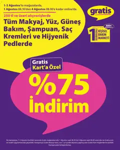 01 Ağustos 2026 tarihinden itibaren geçerli olan Gratis kataloğu önizlemesi