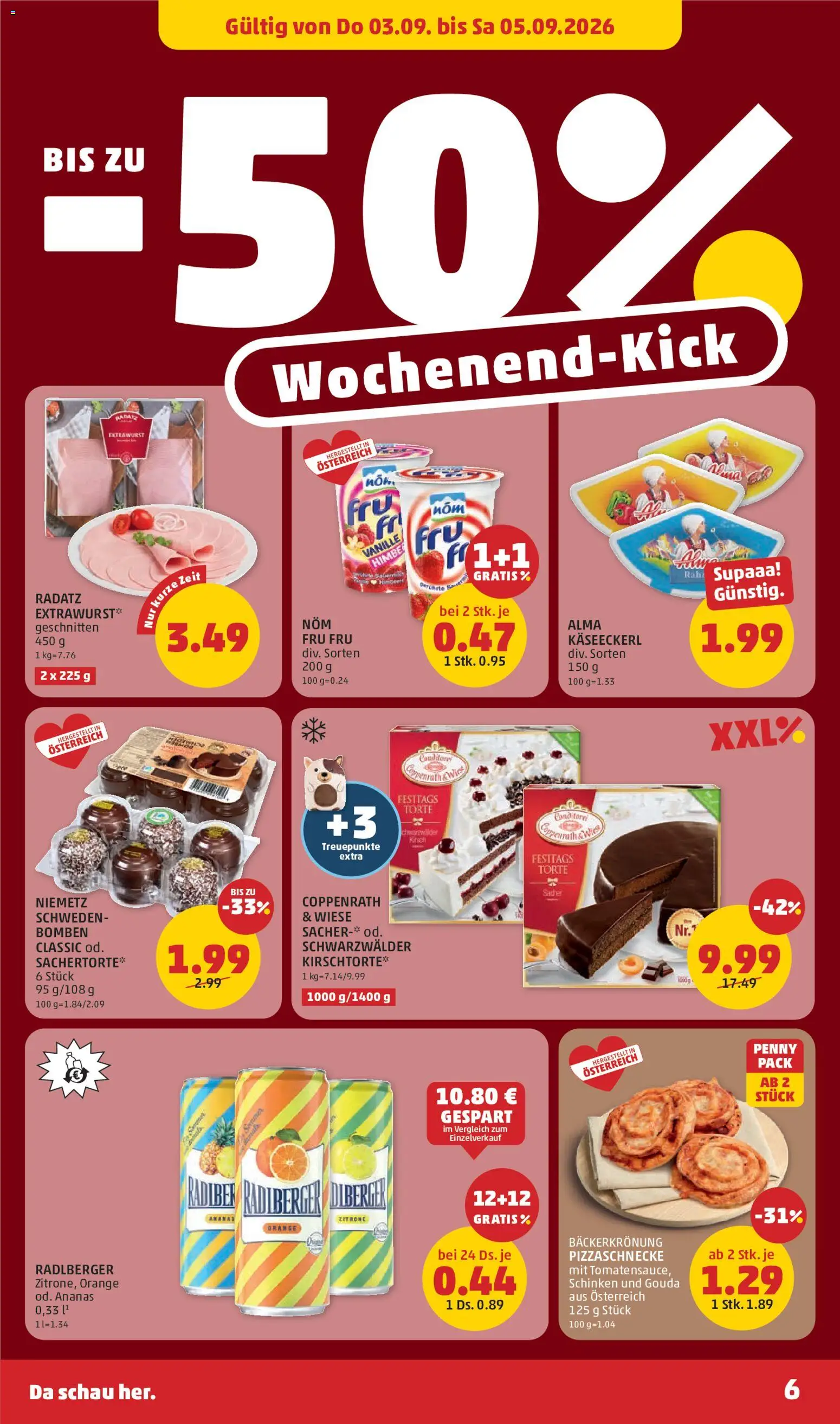 Penny Markt Flugblatt gültig ab 03.09.2026 | Seite: 6 | Produkte: Zitrone, Vanille, Schinken, Ananas