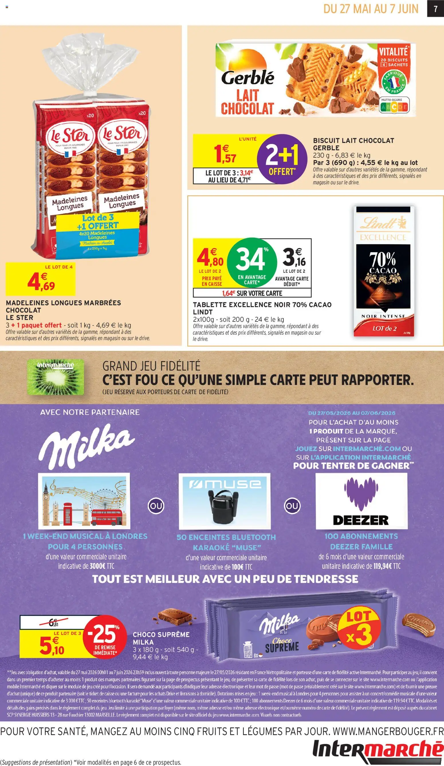 {H1} | Page: 7 | Produits: Tablette, Chocolat, Lindt, Biscuits